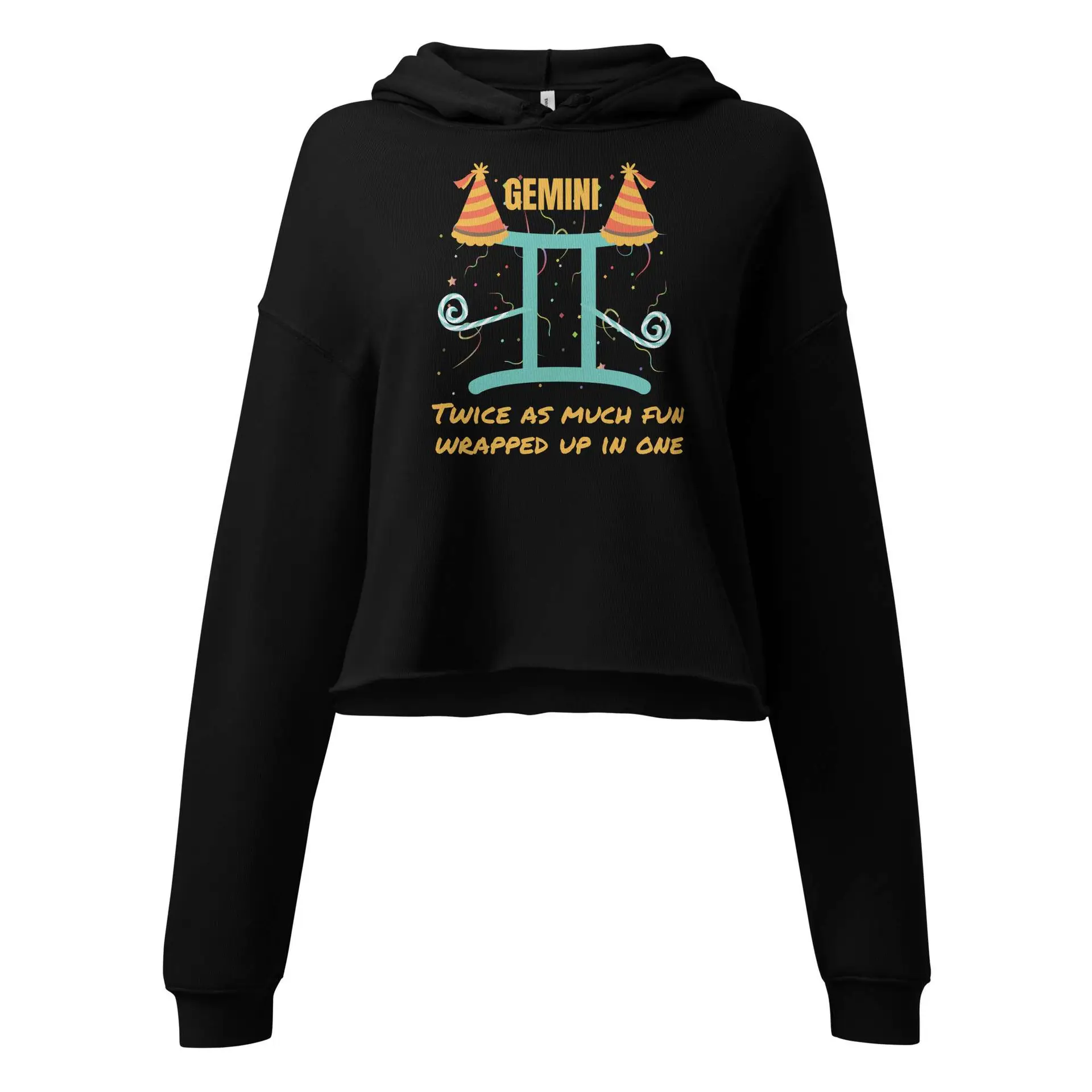 Gemini Twice as Much Fun Crop Hoodie