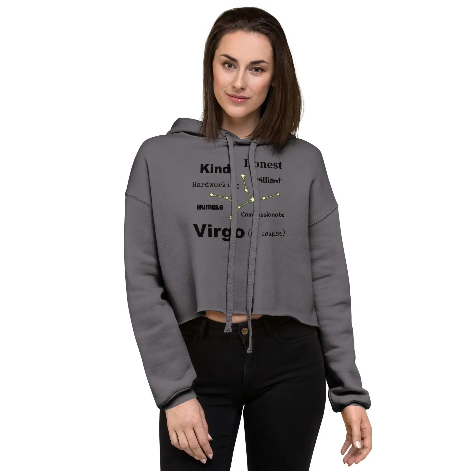 Virgo Of Course Crop Hoodie