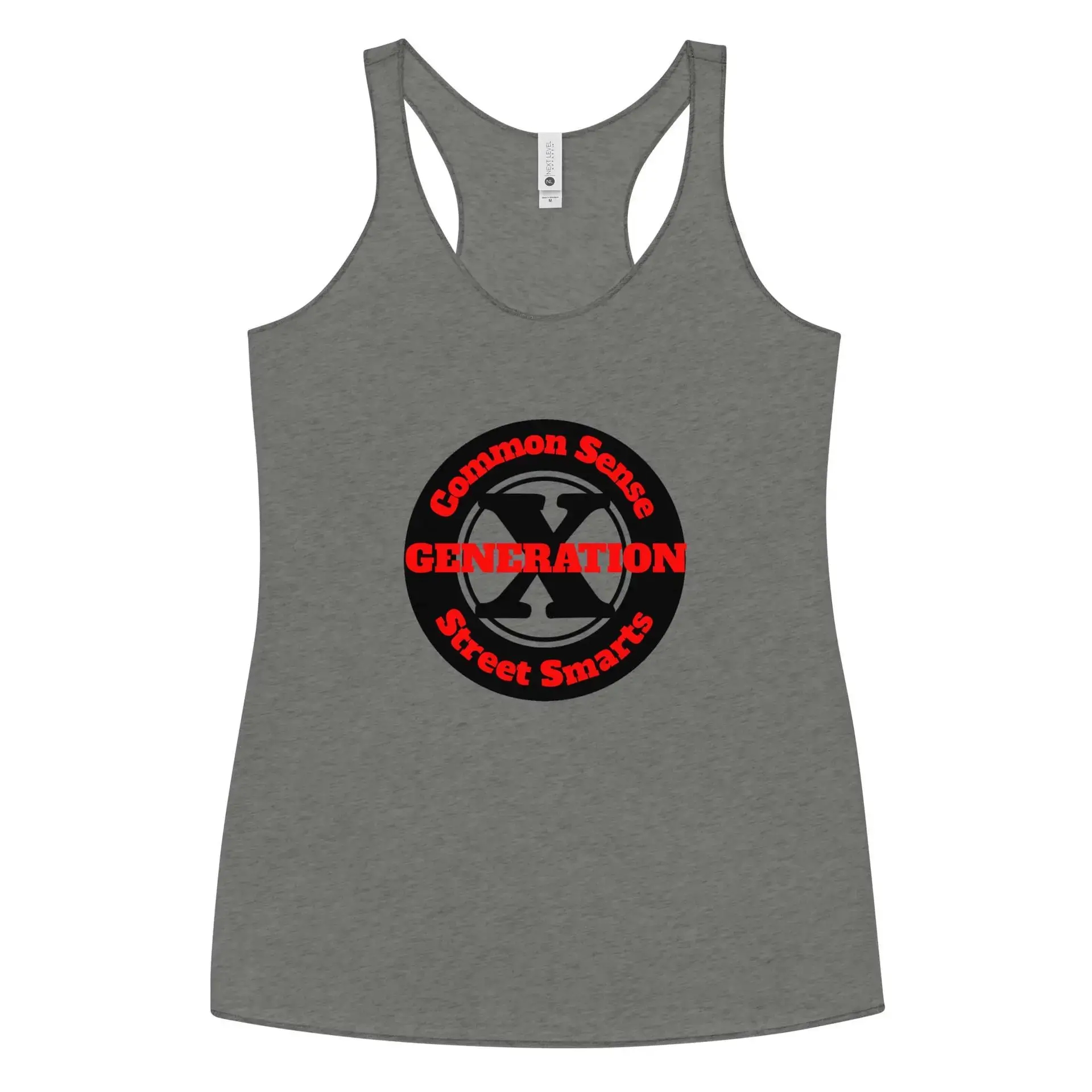 Gen X, Common Sense, Street Smarts Women's Racerback Tank