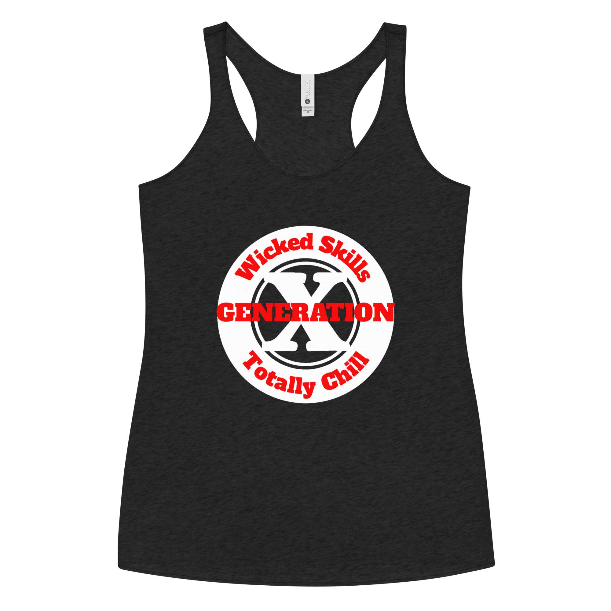 Gen X, Wicked Skills, Totally Chill (v1) Women's Racerback Tank