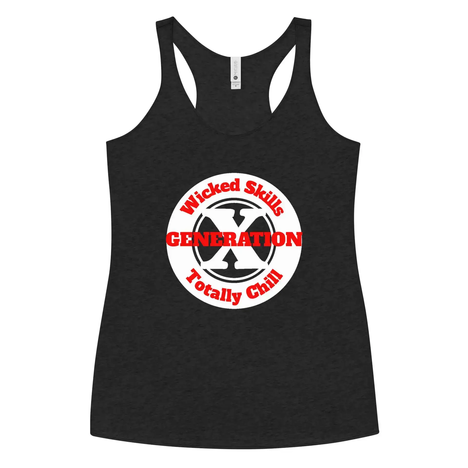 Gen X, Wicked Skills, Totally Chill (v1) Women's Racerback Tank