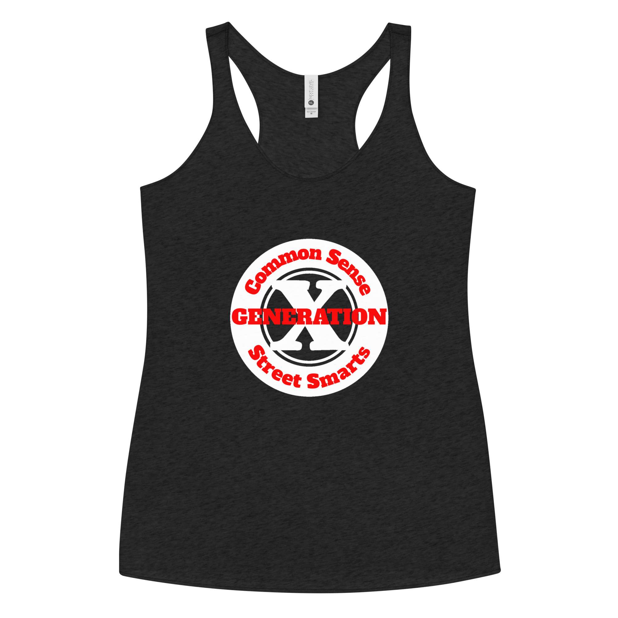 Gen X, Common Sense, Street Smarts (v1) Women's Racerback Tank