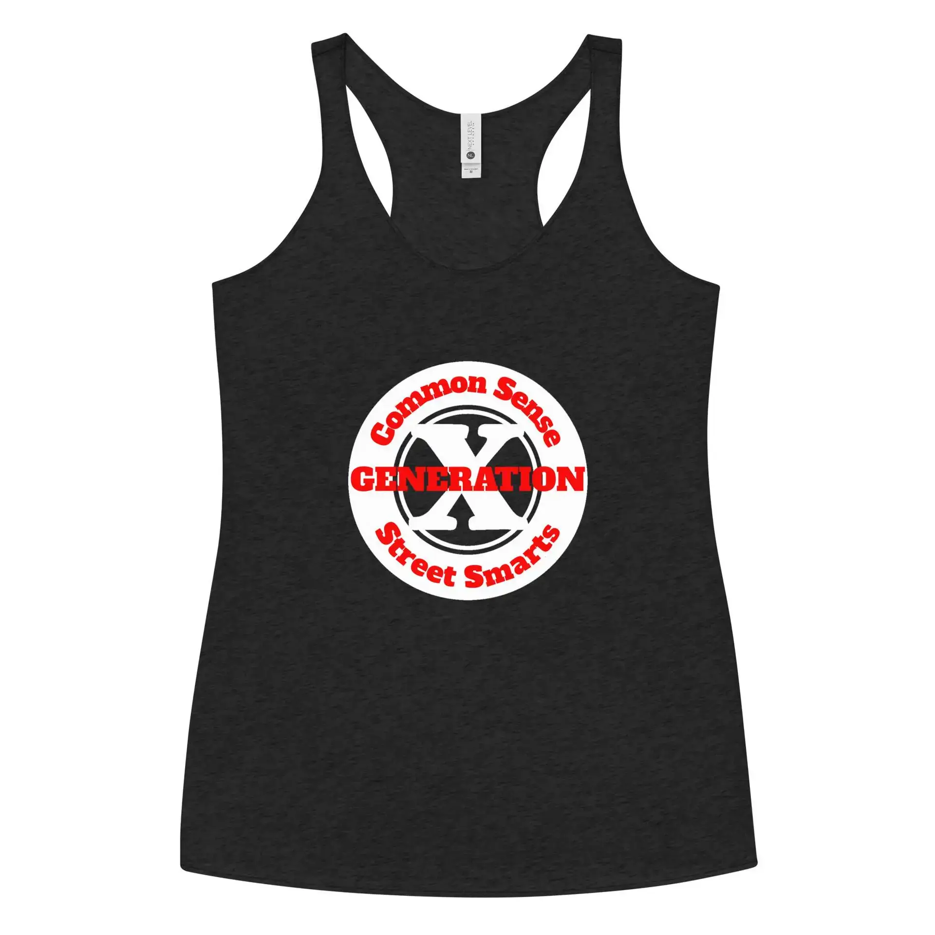 Gen X, Common Sense, Street Smarts Women's Racerback Tank