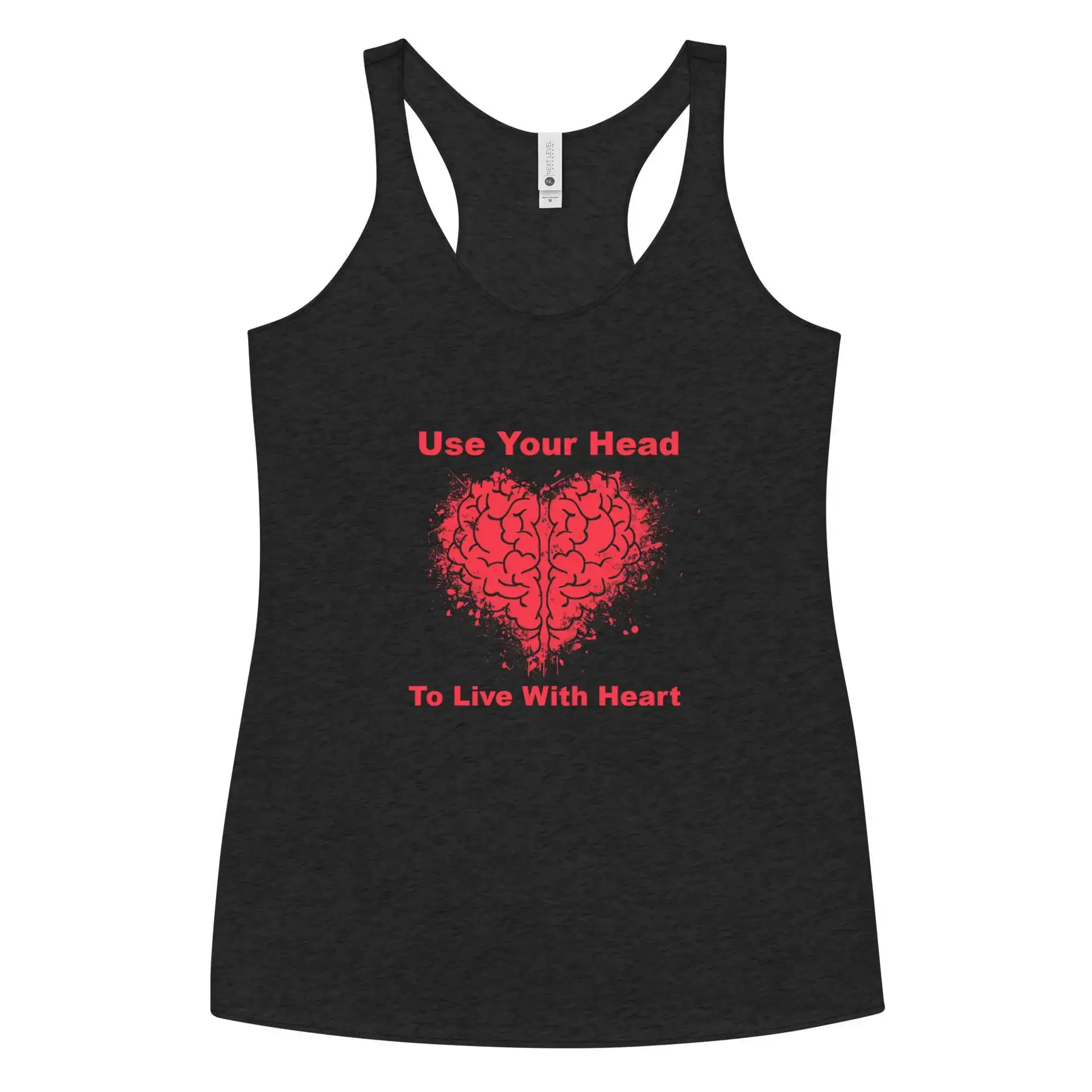 Use Your Head to Live with Heart Women's Racerback Tank