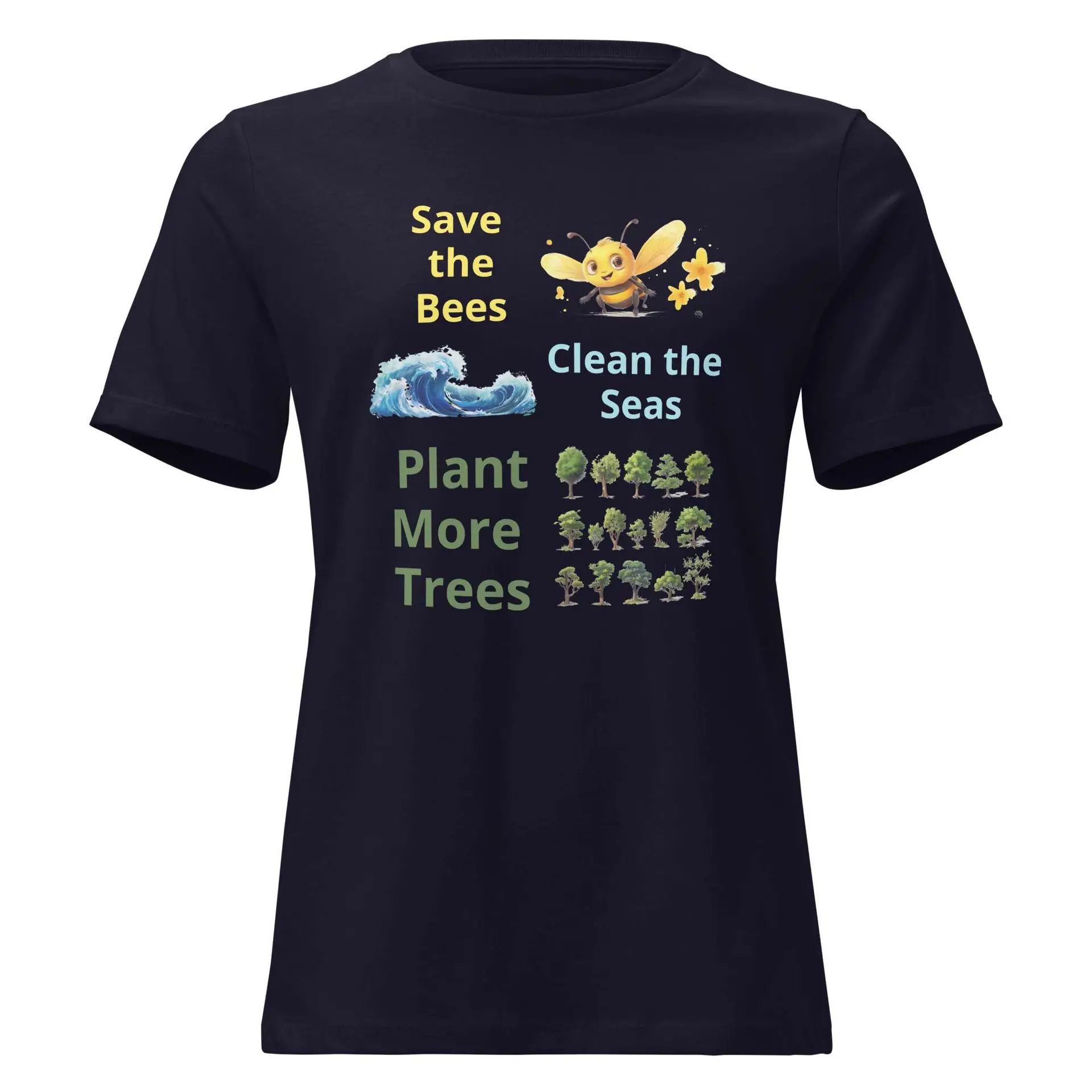 Bees Seas & Trees (v1) Women's Relaxed T-Shirt