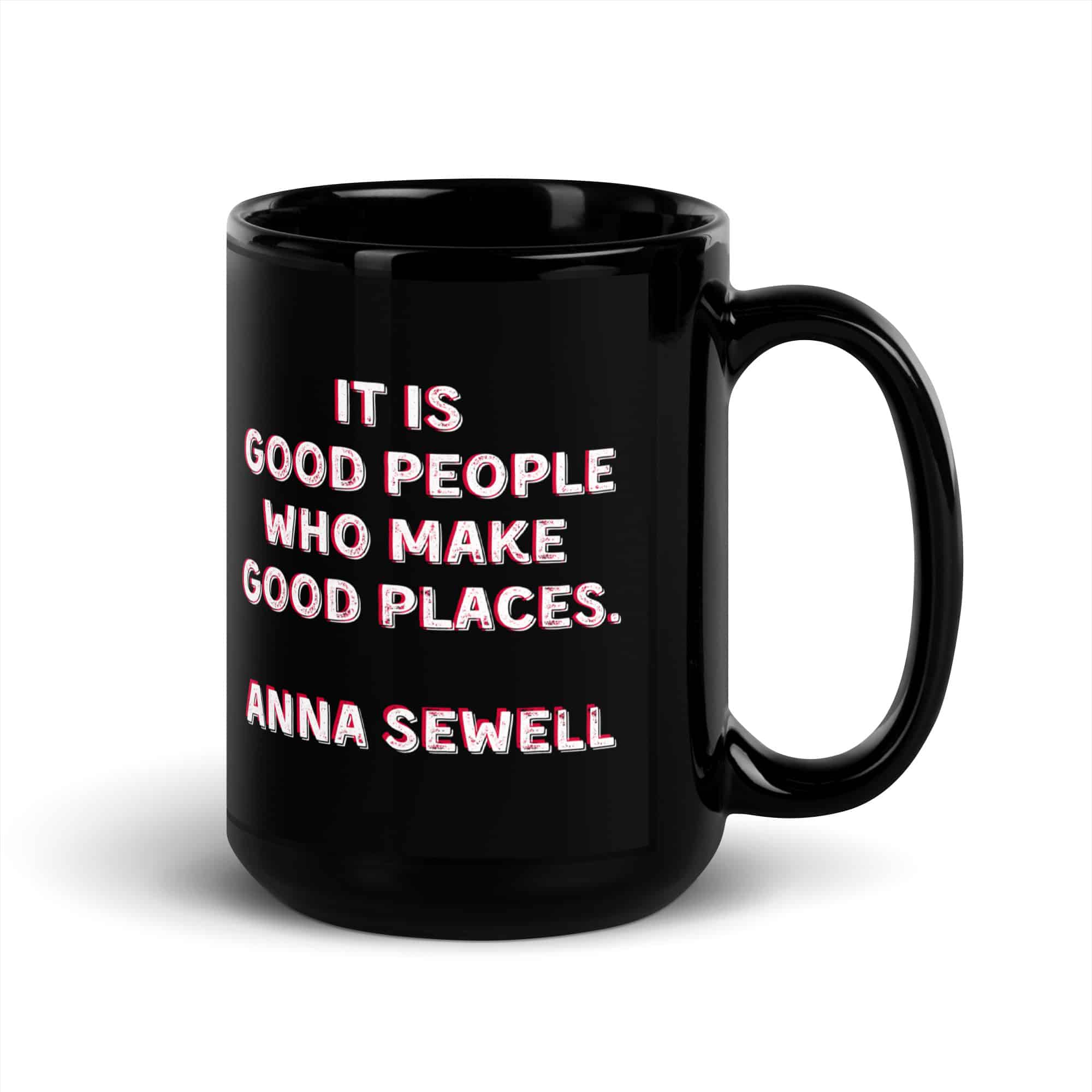 Good People Black Glossy Mug