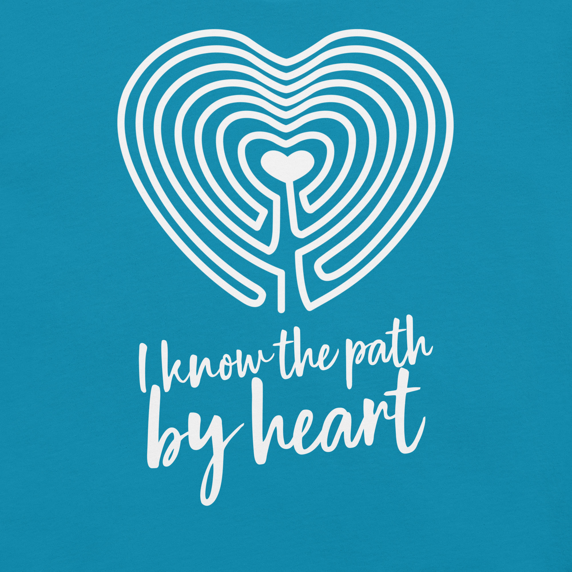 Labyrinth Heart Labyrinth I Know the Path by Heart Unisex-staple-t-shirt-aqua-front-696280e1f2e0c