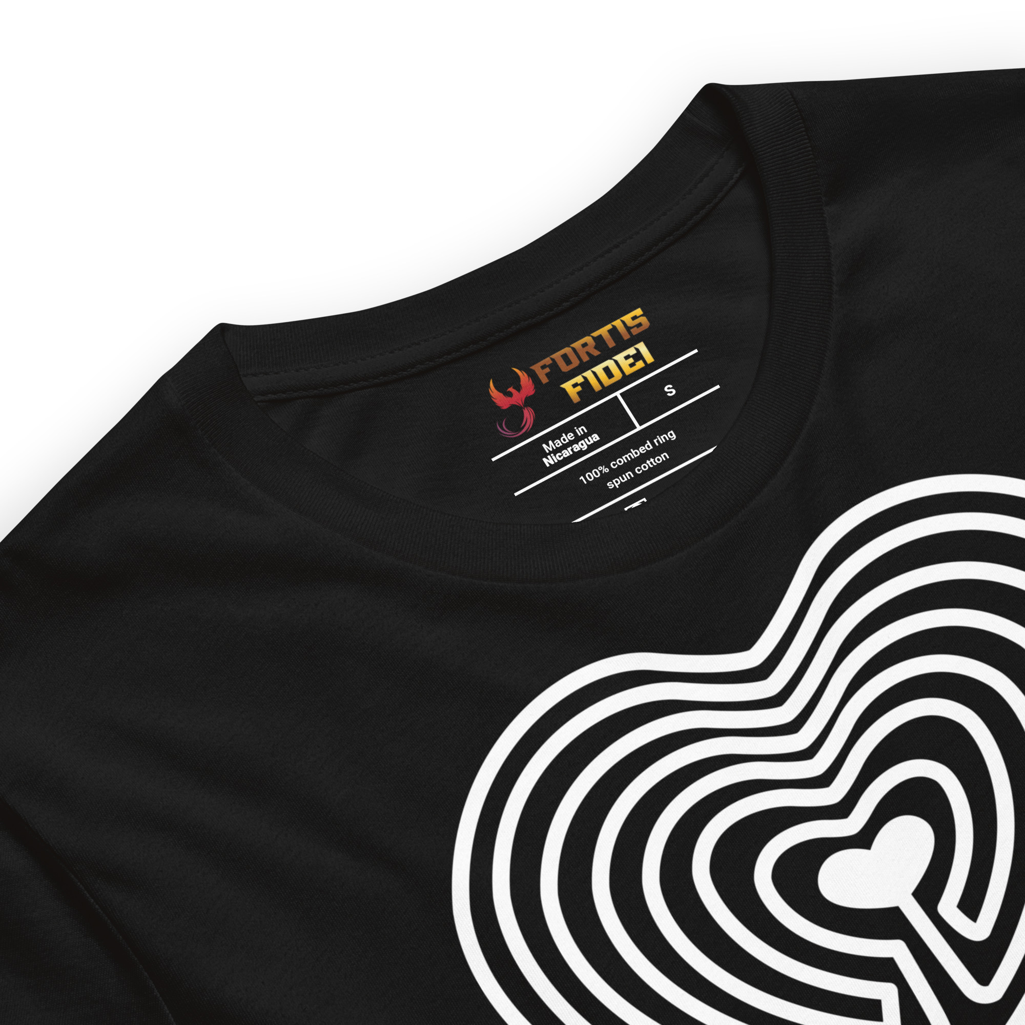 Labyrinth Heart Labyrinth I Know the Path by Heart Unisex-staple-t-shirt-black-product-details-696280c9d0331