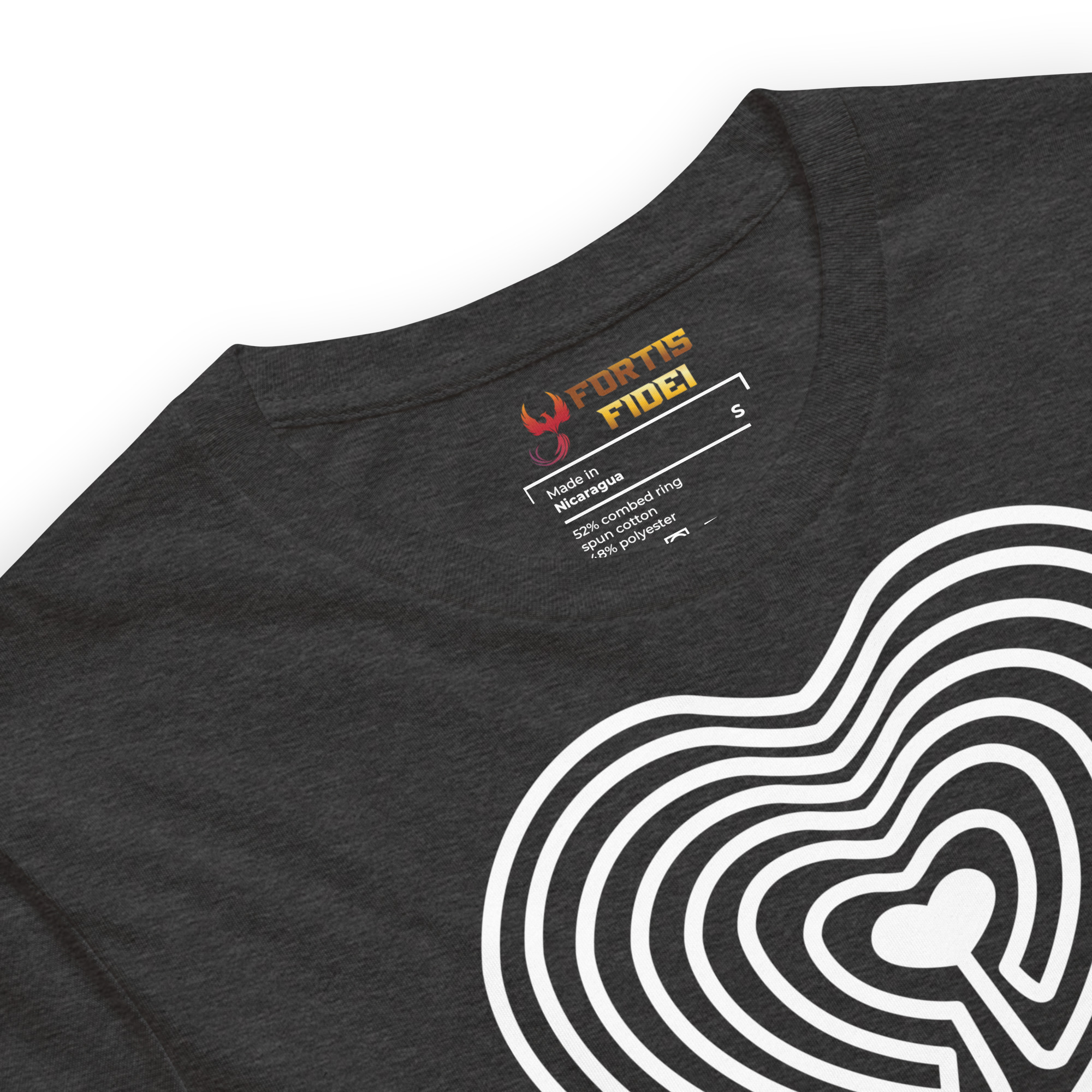 Labyrinth Heart Labyrinth I Know the Path by Heart Unisex-staple-t-shirt-dark-grey-heather-product-details-696280cea946f