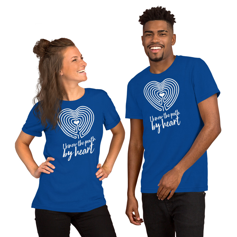 Labyrinth Heart Labyrinth I Know the Path by Heart Unisex-staple-t-shirt-true-royal-front-696280a849d11
