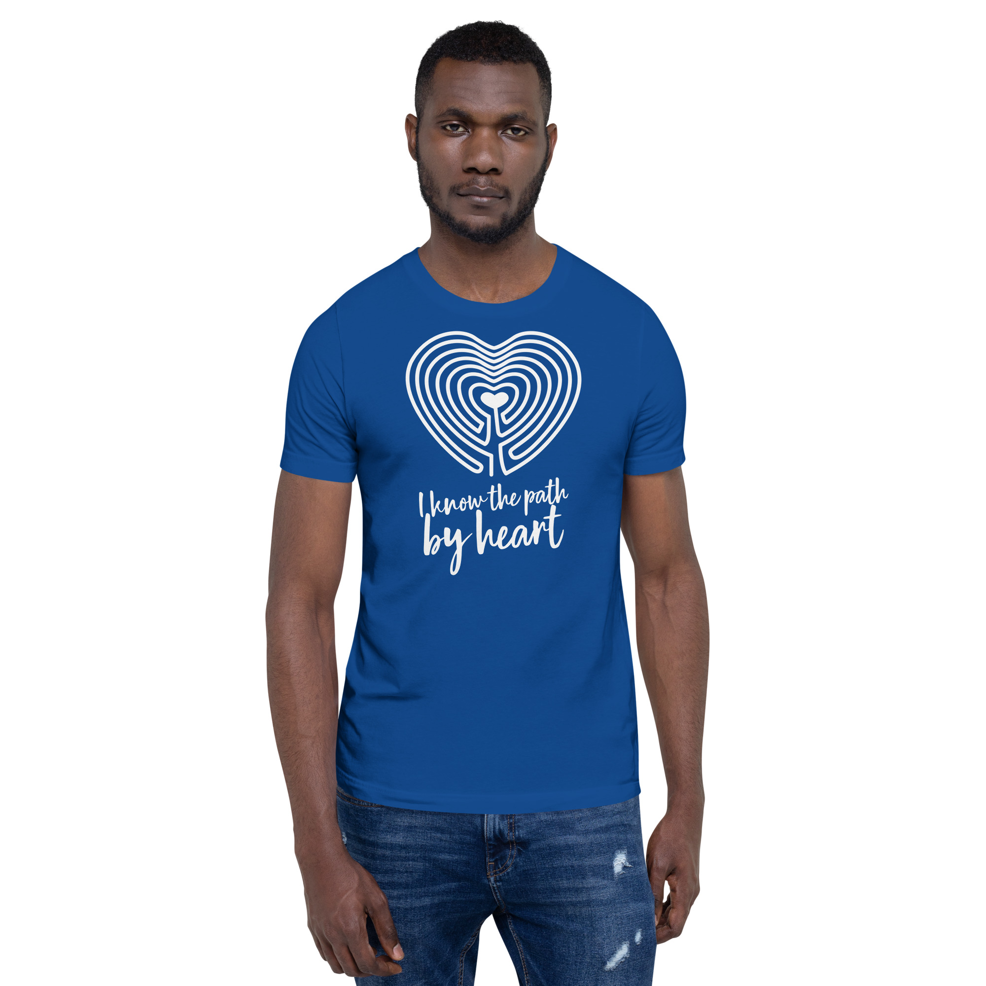 Labyrinth Heart Labyrinth I Know the Path by Heart Unisex-staple-t-shirt-true-royal-front-696280a84c230