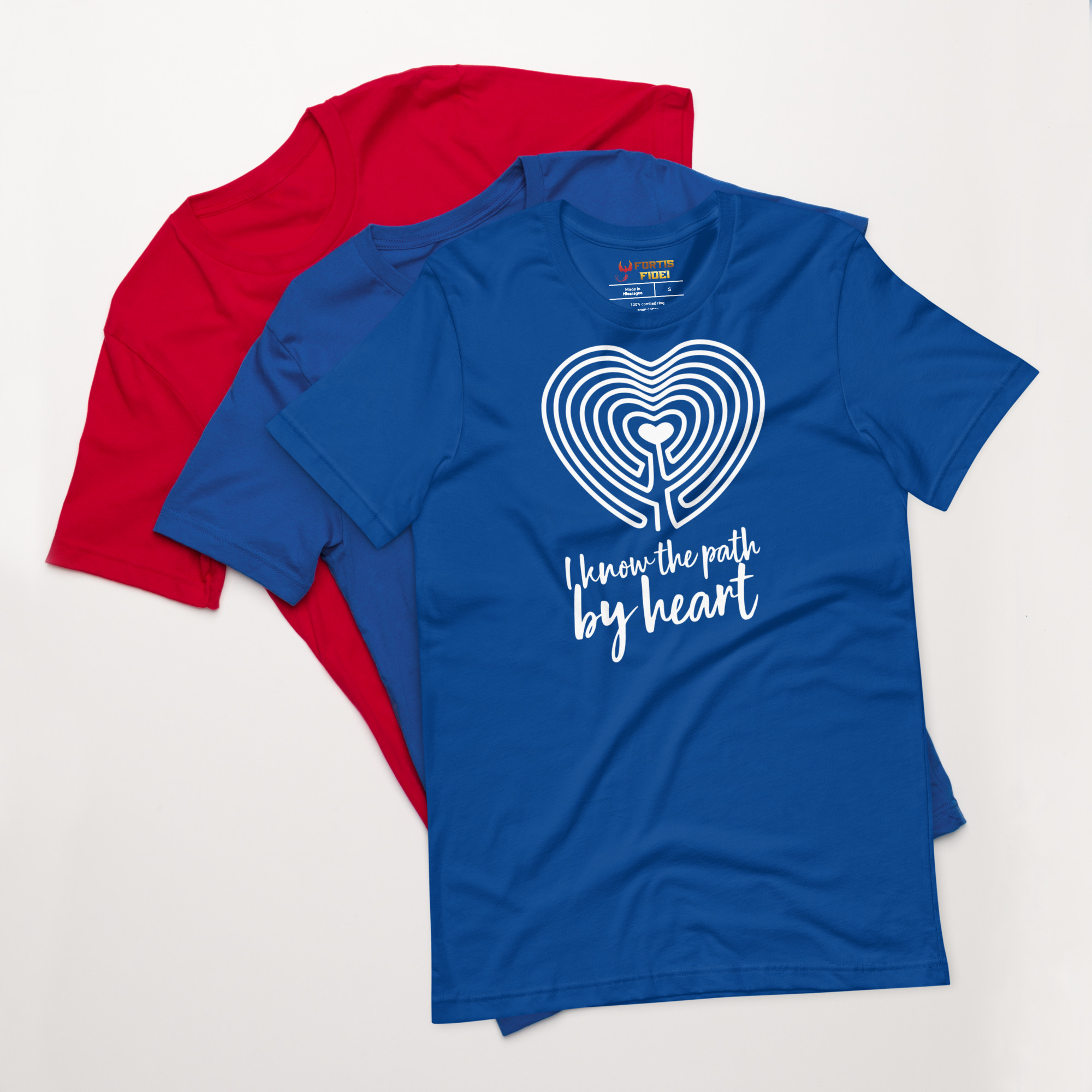 Labyrinth Heart Labyrinth I Know the Path by Heart Unisex-staple-t-shirt-true-royal-front-696280af1417e