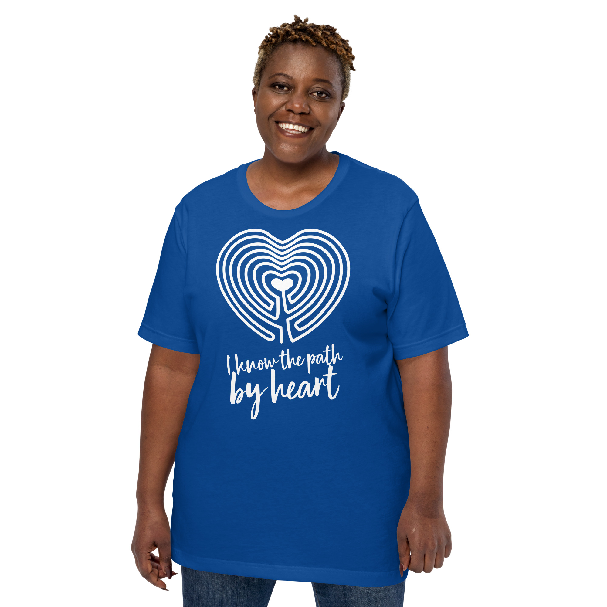 Labyrinth Heart Labyrinth I Know the Path by Heart Unisex-staple-t-shirt-true-royal-front-696280d5ac677