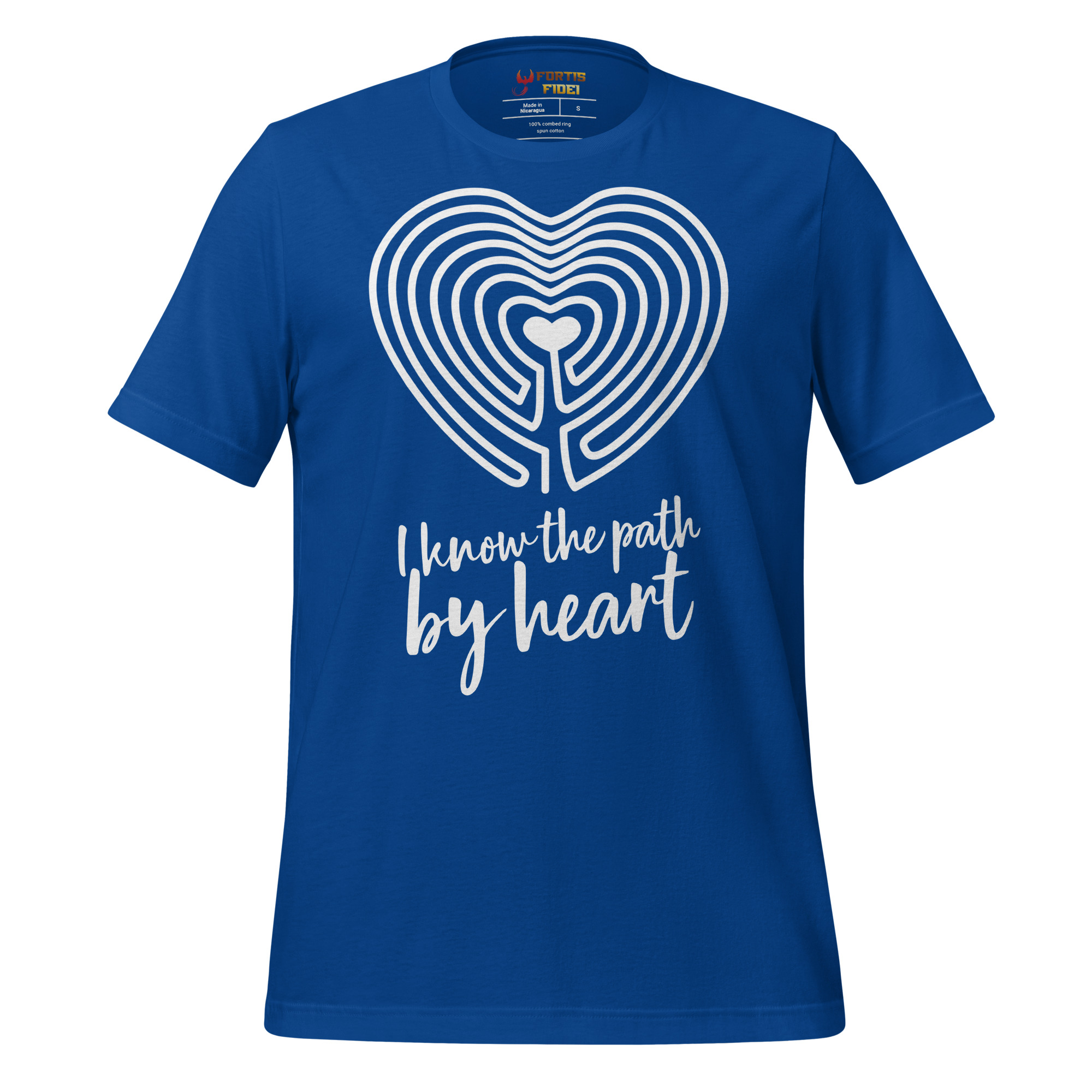 Labyrinth Heart Labyrinth I Know the Path by Heart Unisex-staple-t-shirt-true-royal-front-696280e09d786