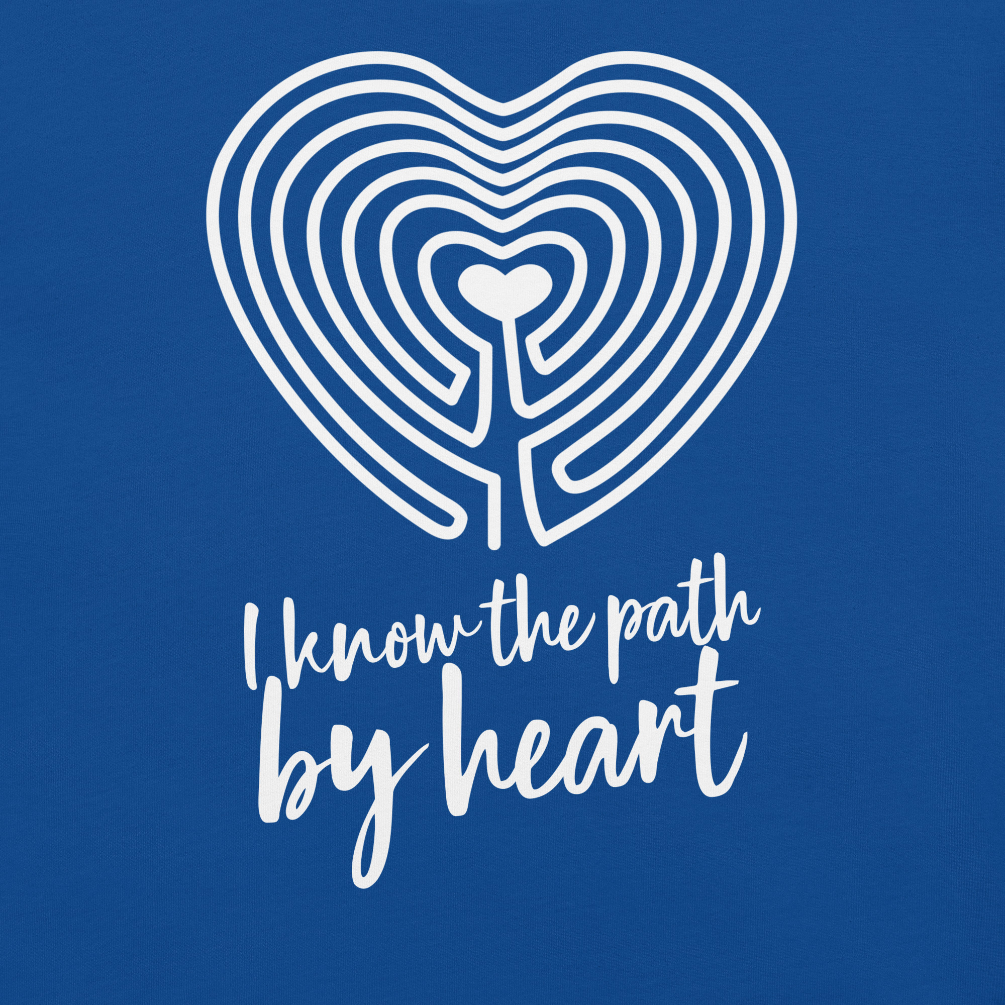 Labyrinth Heart Labyrinth I Know the Path by Heart Unisex-staple-t-shirt-true-royal-front-696280e1f3459