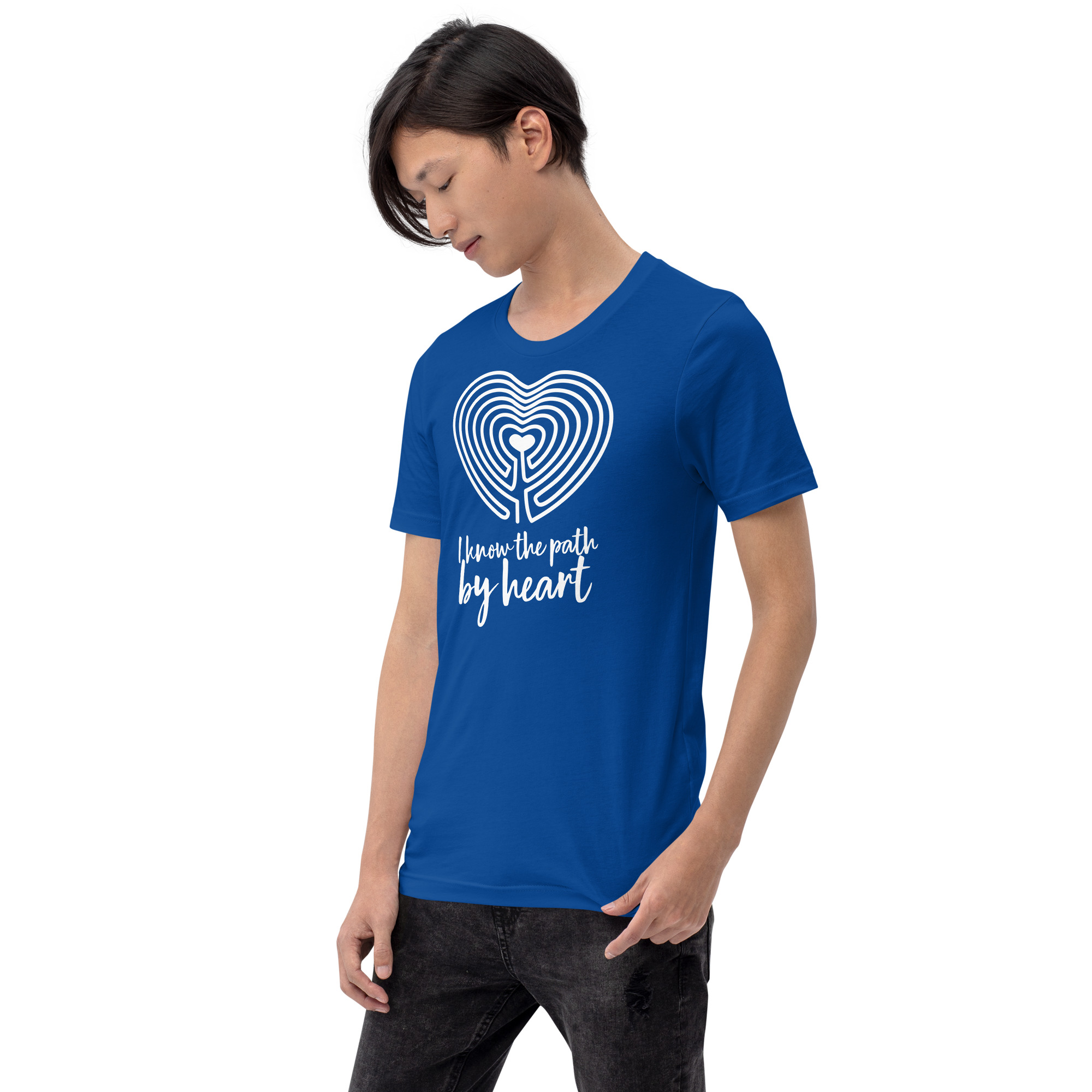 Labyrinth Heart Labyrinth I Know the Path by Heart Unisex-staple-t-shirt-true-royal-left-front-696280a84e536