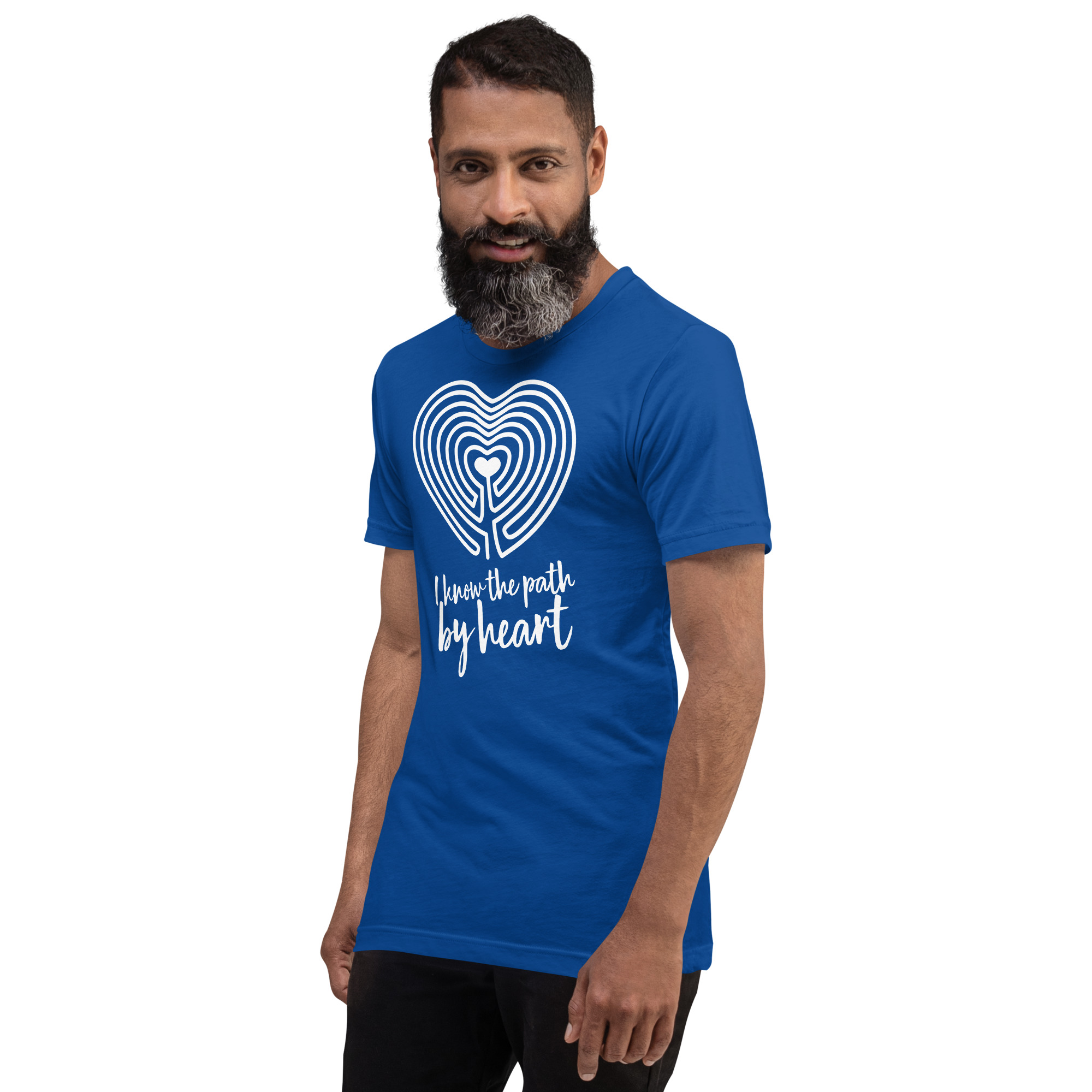 Labyrinth Heart Labyrinth I Know the Path by Heart Unisex-staple-t-shirt-true-royal-left-front-696280a850574