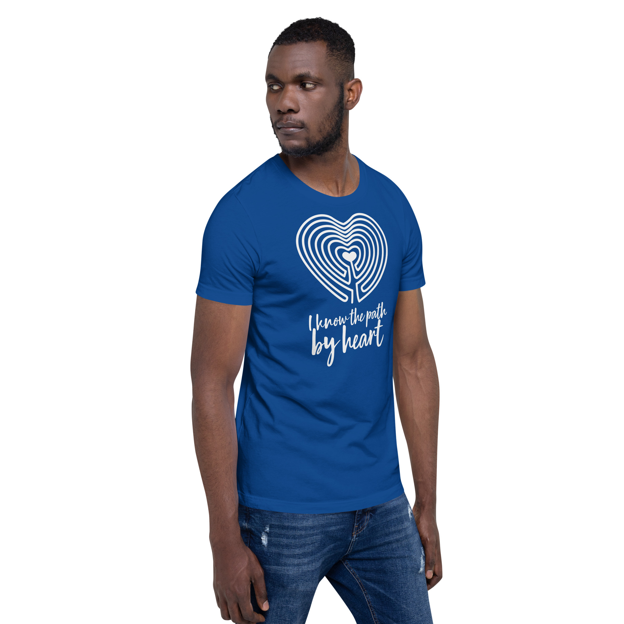 Labyrinth Heart Labyrinth I Know the Path by Heart Unisex-staple-t-shirt-true-royal-right-front-696280a84d330