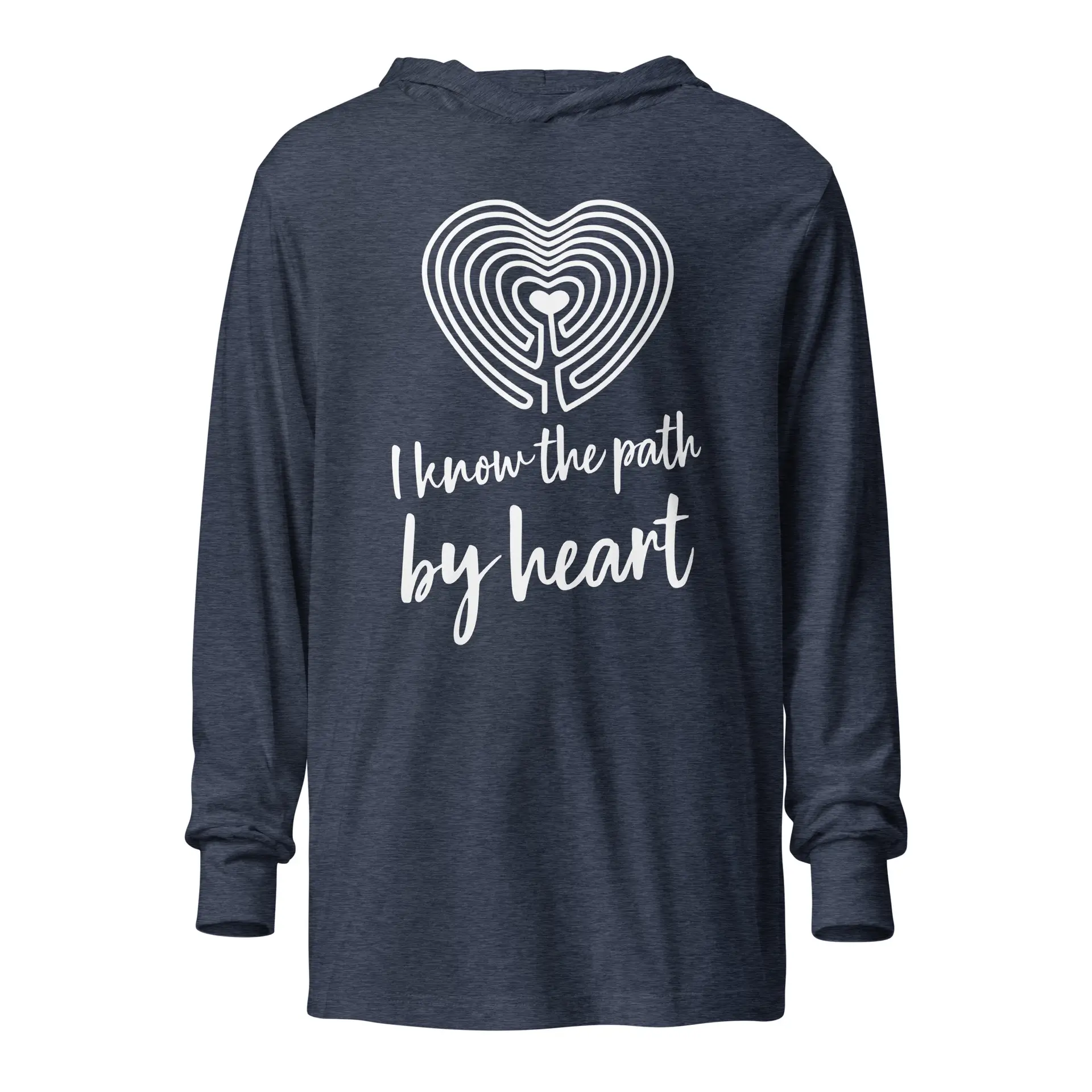 Labyrinth Heart labyrinth I Know the Path by Heart Hooded long-sleeve tee