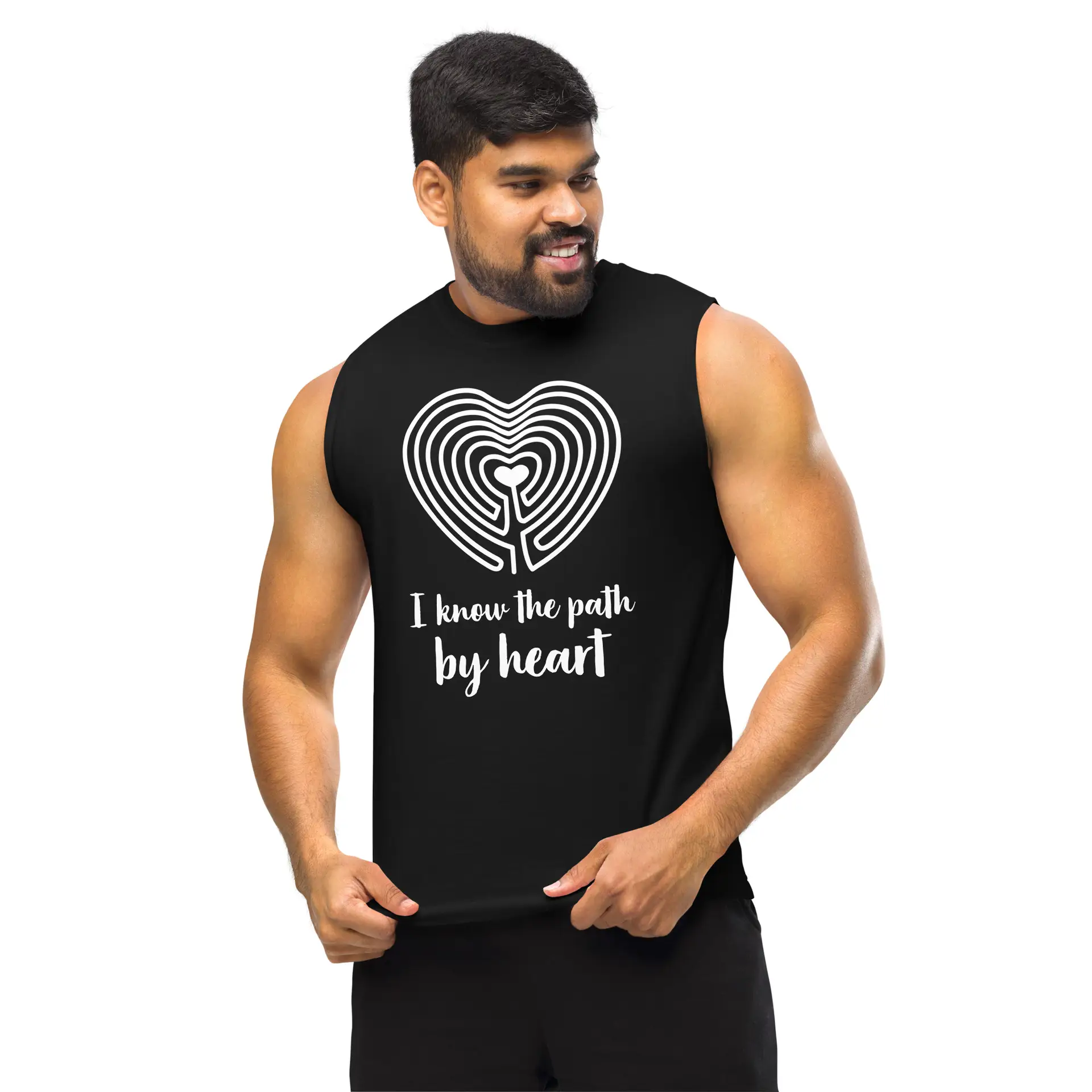 Labyrinth Heart labyrinth I Know the Path by Heart unisex Muscle Shirt