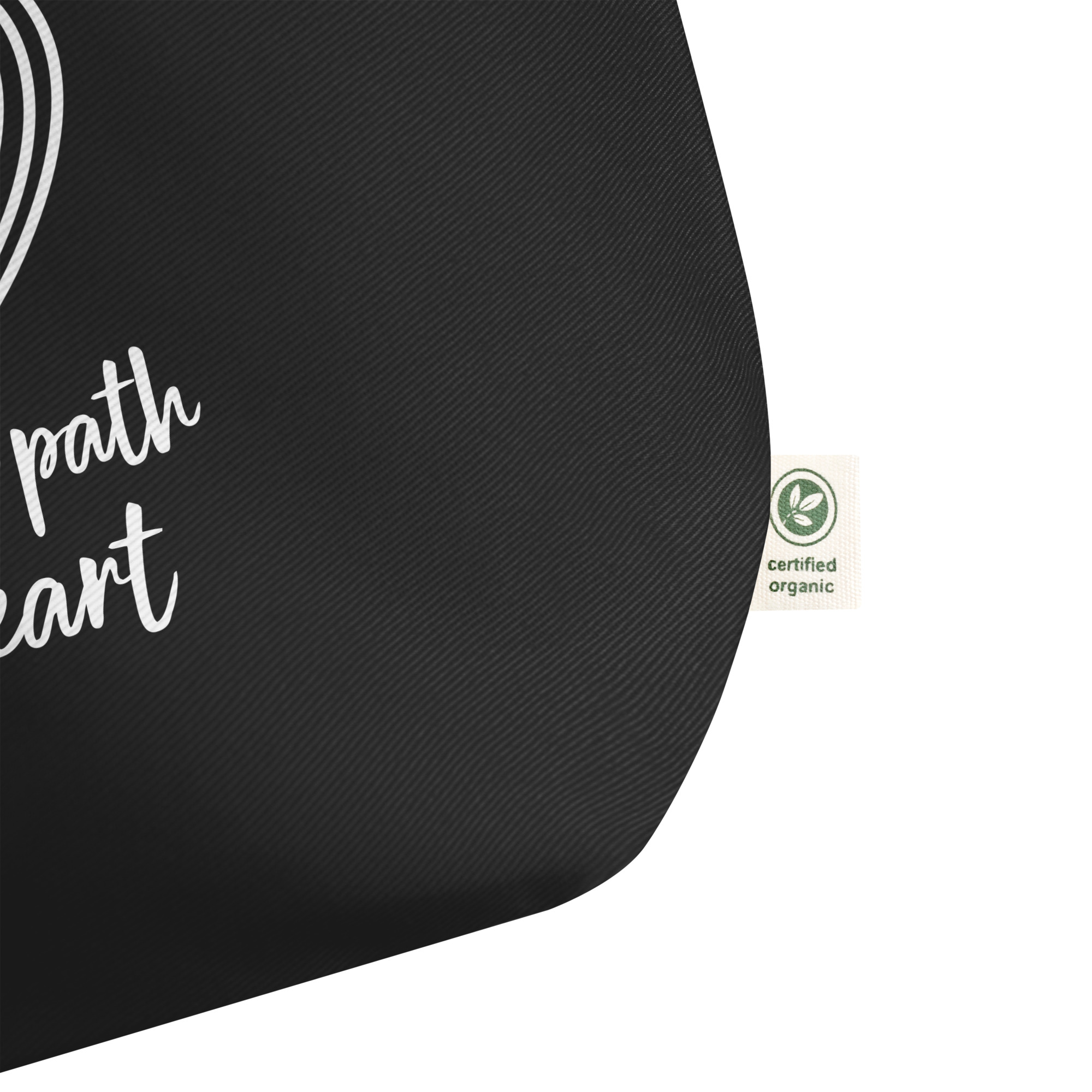 Labyrinth Heart labyrinth I know the Path by Heart Large organic tote bag-black-product-details-696291037464e