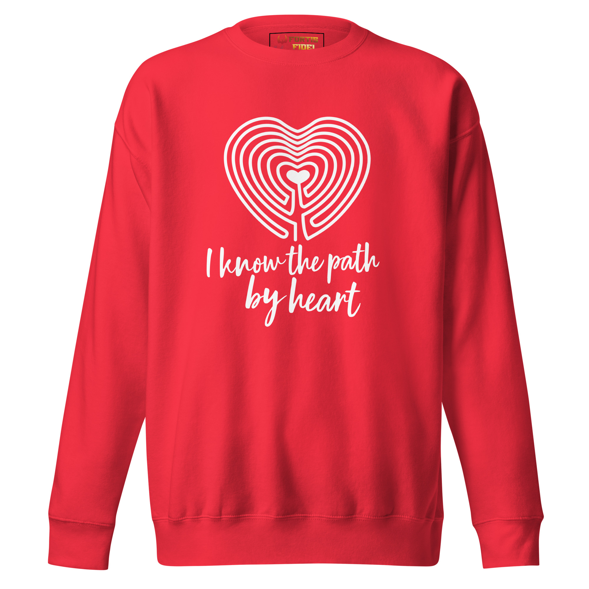 Labyrinth Heart labyrinth I know the Path by Heart Sweatshirt-sweatshirt-team-red-front-69627ded7388c