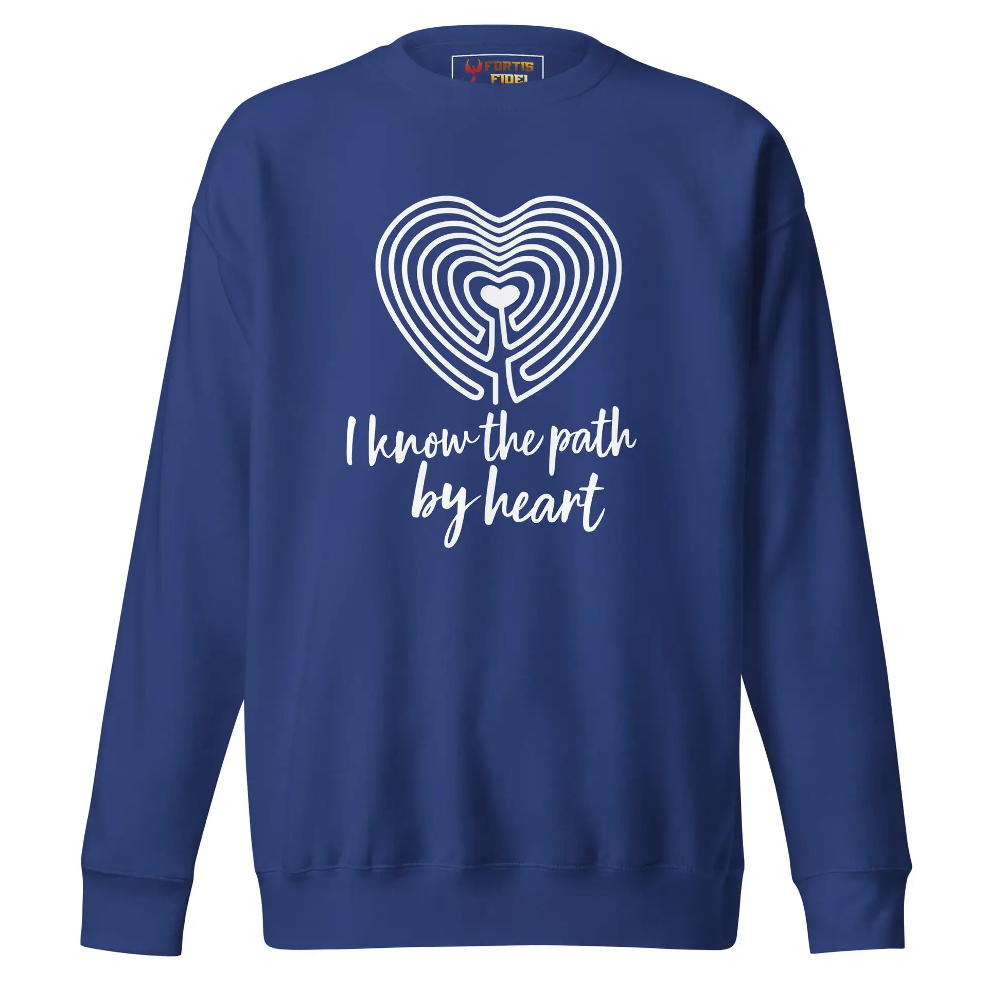 Labyrinth Heart labyrinth I know the Path by Heart Unisex Premium Sweatshirt