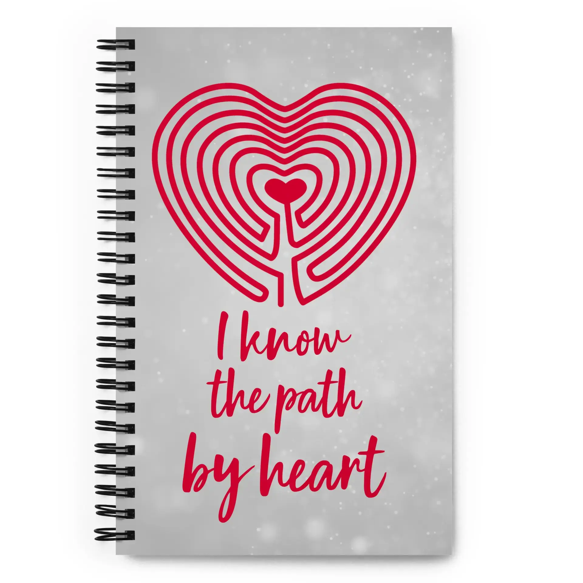 Labyrinth Heart labyrinth I know the Path by Heart Spiral notebook