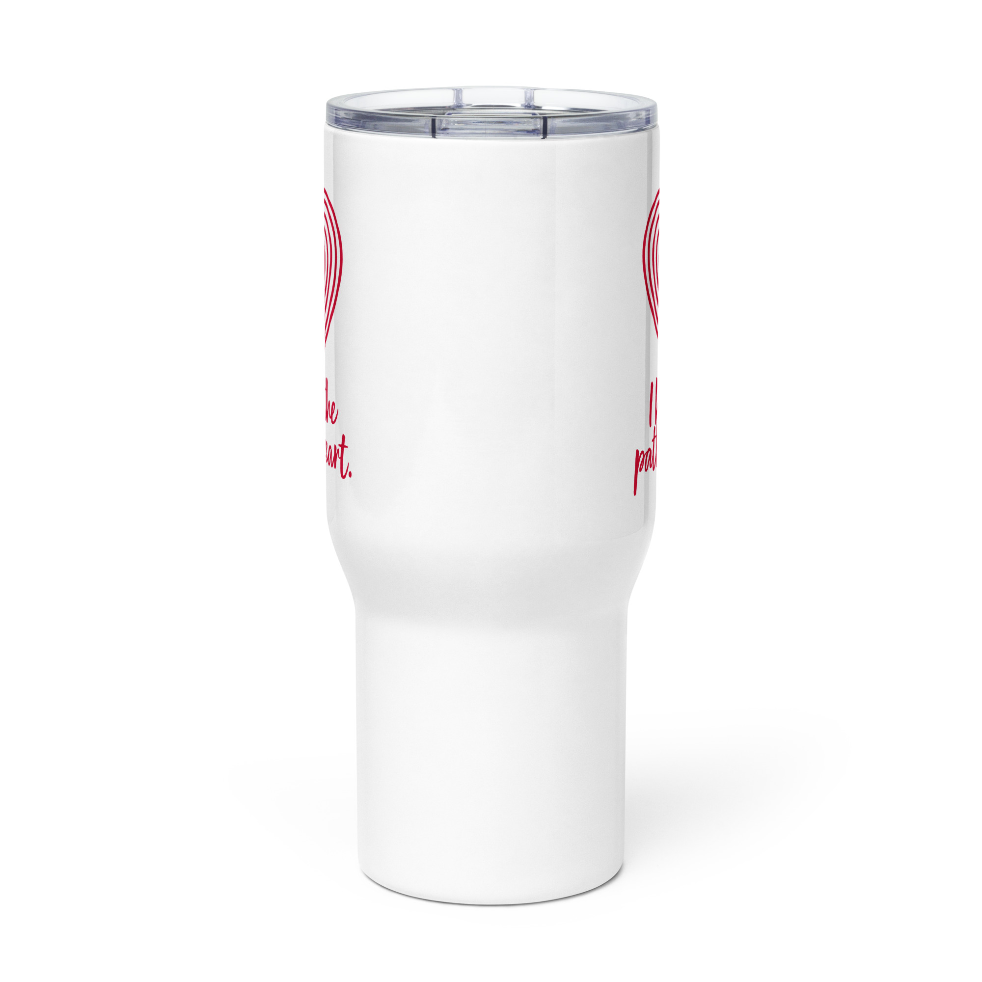 Labyrinth Heart labyrinth I know the Path by Heart travel mug-with-a-handle-white-25-oz-front-6962933b538e0