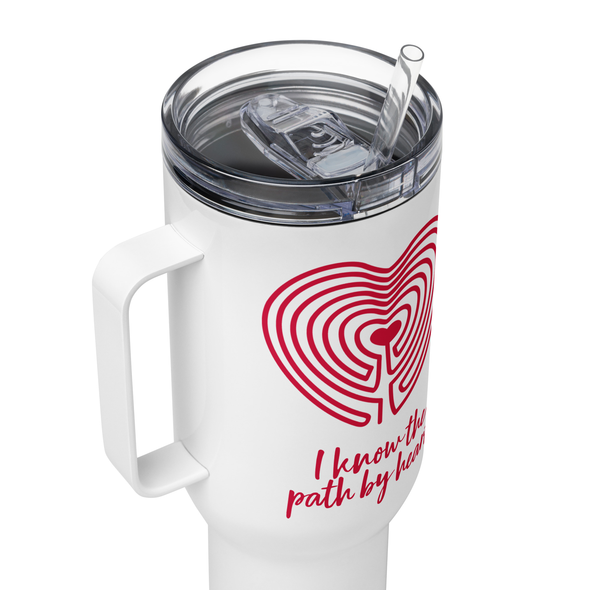 Labyrinth Heart labyrinth I know the Path by Heart travel mug-with-a-handle-white-40-oz-product-details-6962933b59ee7