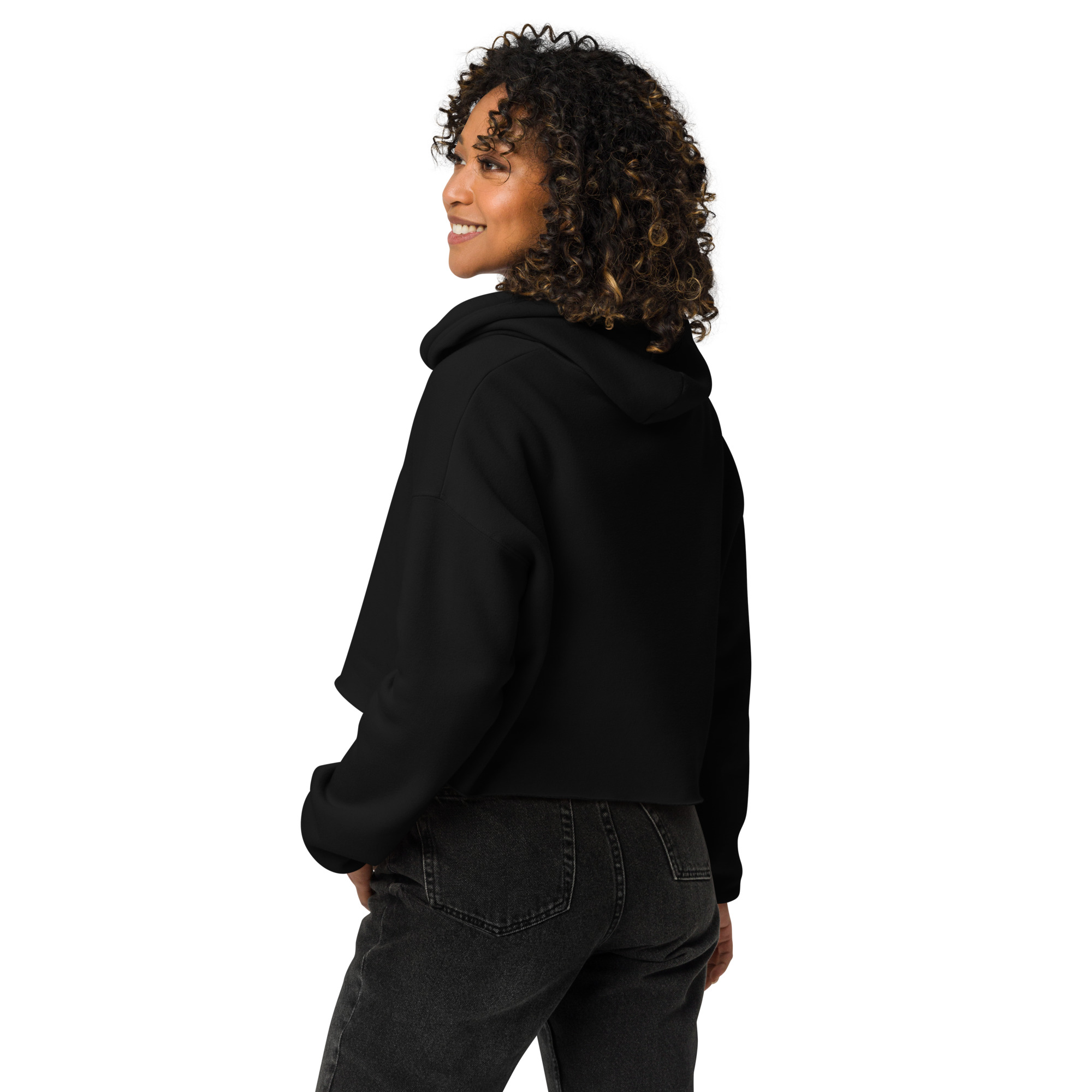 Labyrinth Heart labyrinth I know the Path by Heart womens-cropped-hoodie-black-back-696272dcbebe4