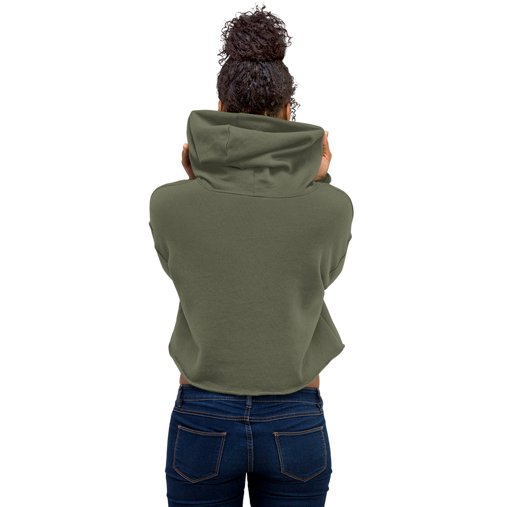 Labyrinth Heart labyrinth I know the Path by Heart womens-cropped-hoodie-military-green-back-696272dcbd407