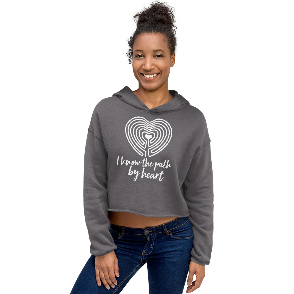 Labyrinth Heart labyrinth I know the Path by Heart womens-cropped-hoodie-storm-front-696272dcbce56
