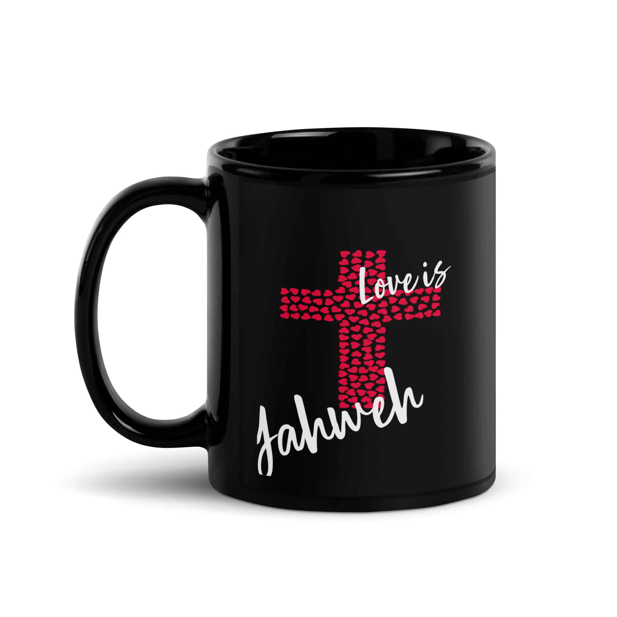 Love is Yahweh Black Glossy Mug