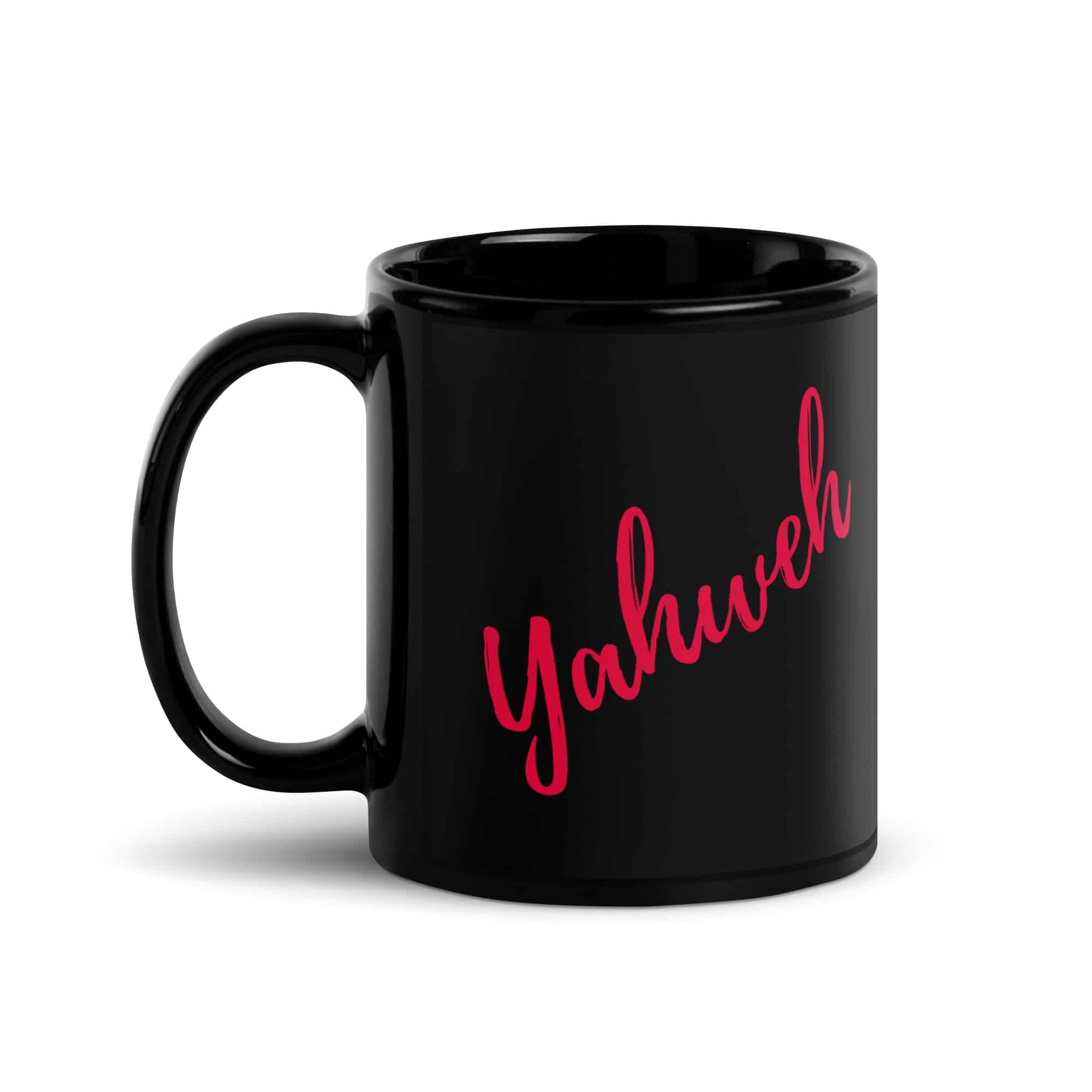 Yahweh Black Glossy Mug
