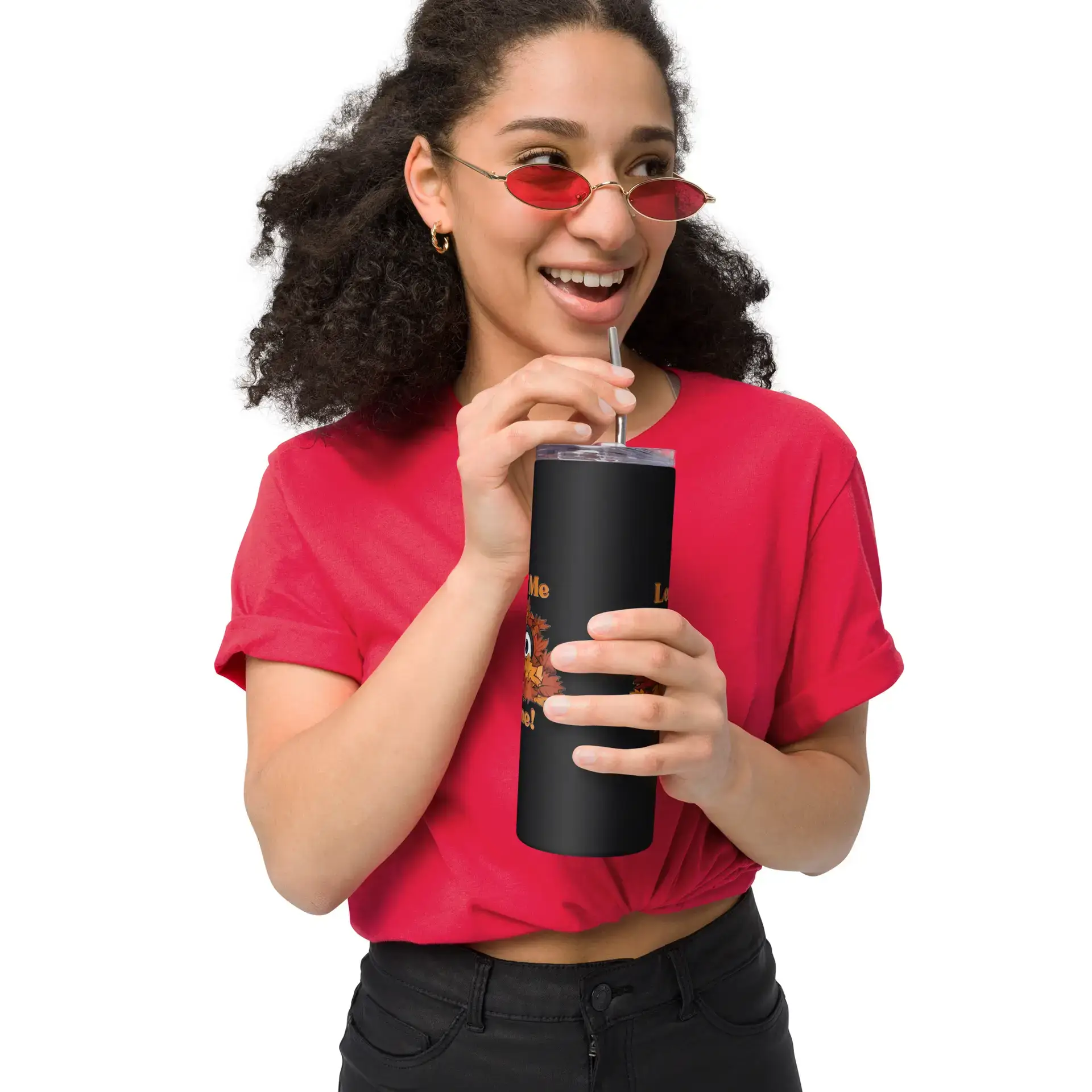 Leaf Me Alone Stainless steel tumbler