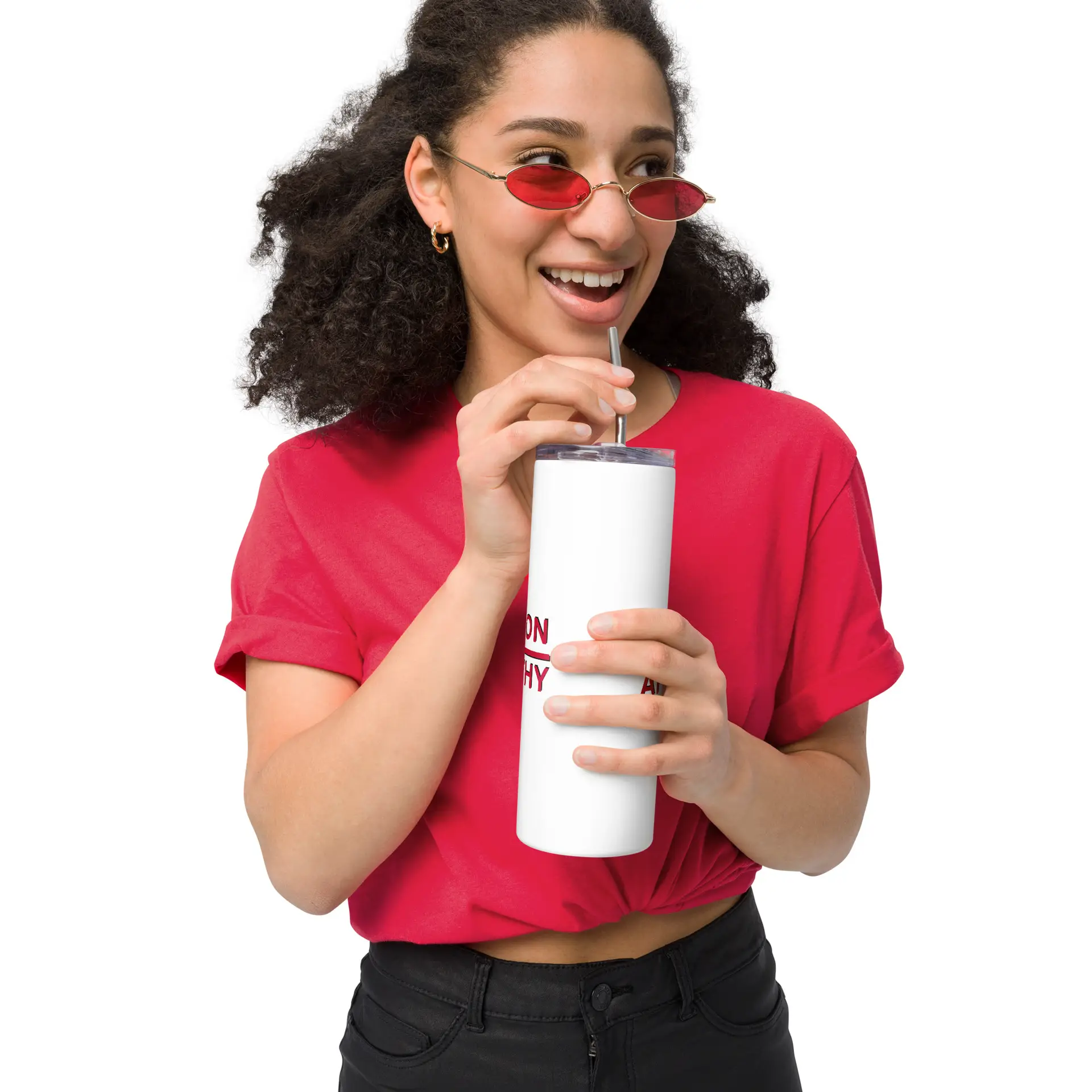 Action Over Apathy Stainless steel tumbler