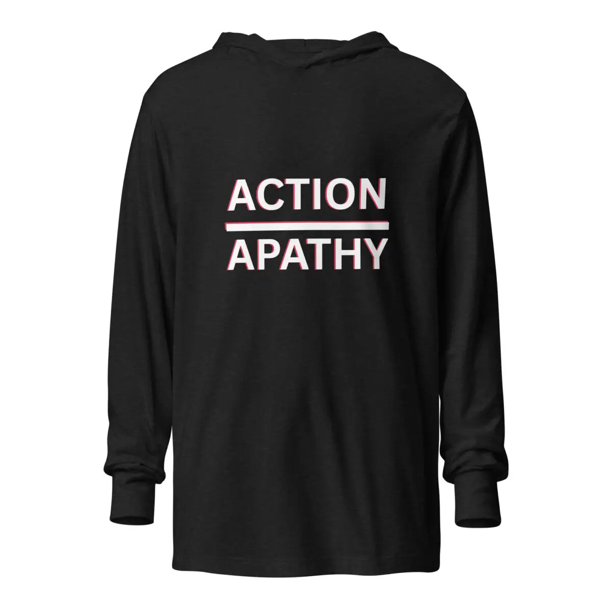 Action Over Apathy Hooded long-sleeve tee