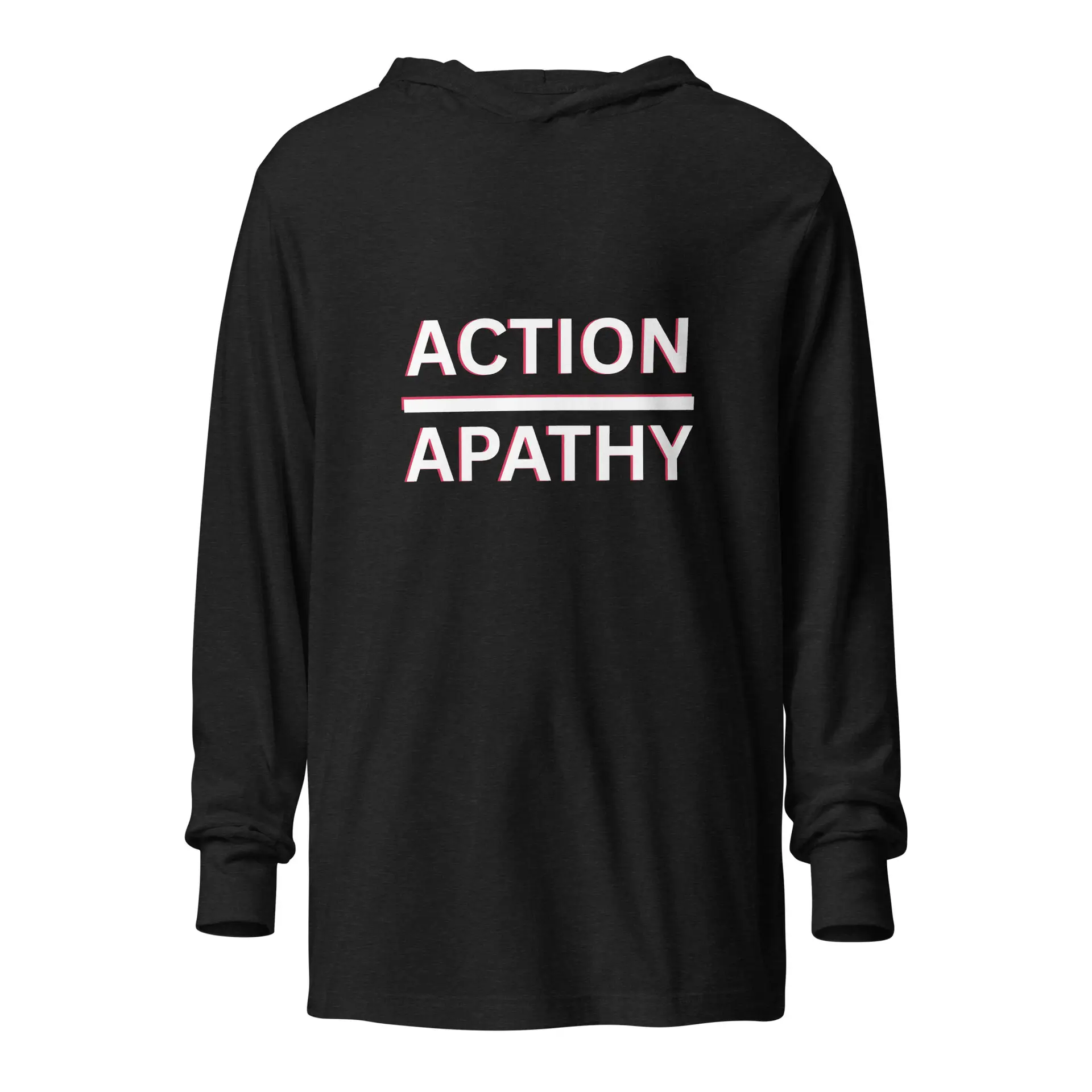 Action Over Apathy Hooded long-sleeve tee