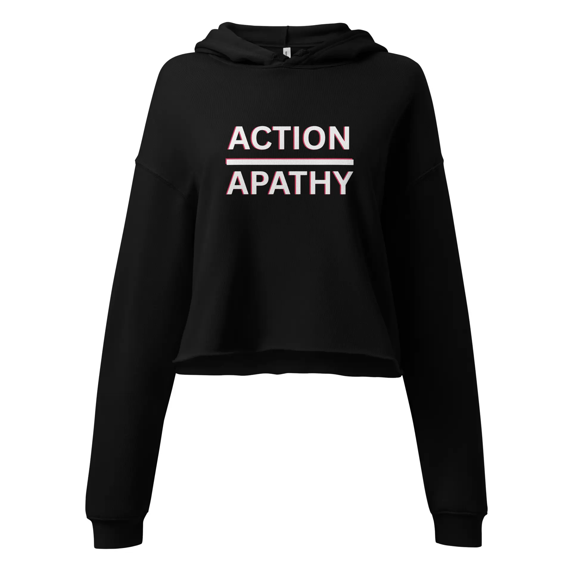 Action Over Apathy Crop Hoodie