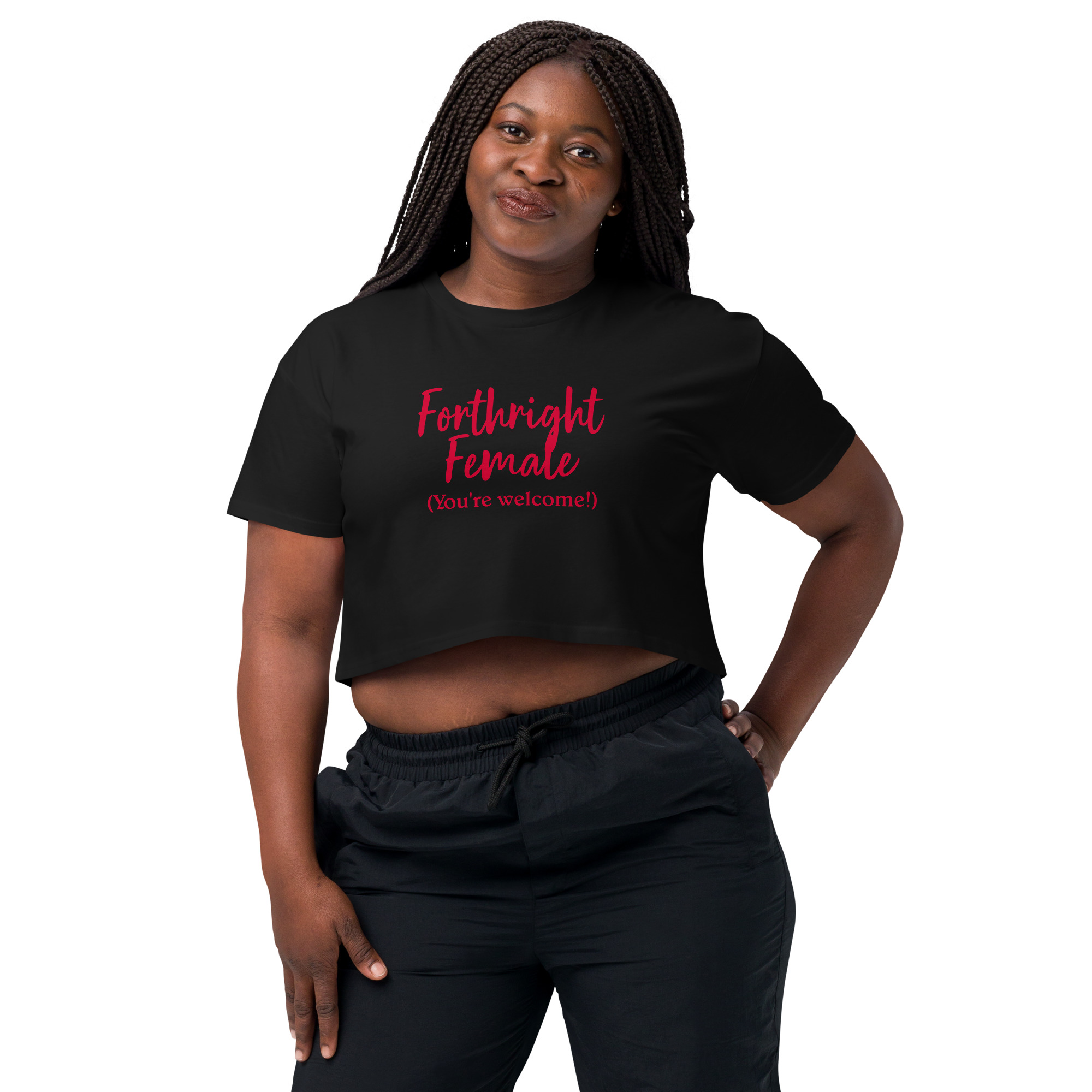 Forthright Female womens-crop-top-black-front-688d1f588b9b4
