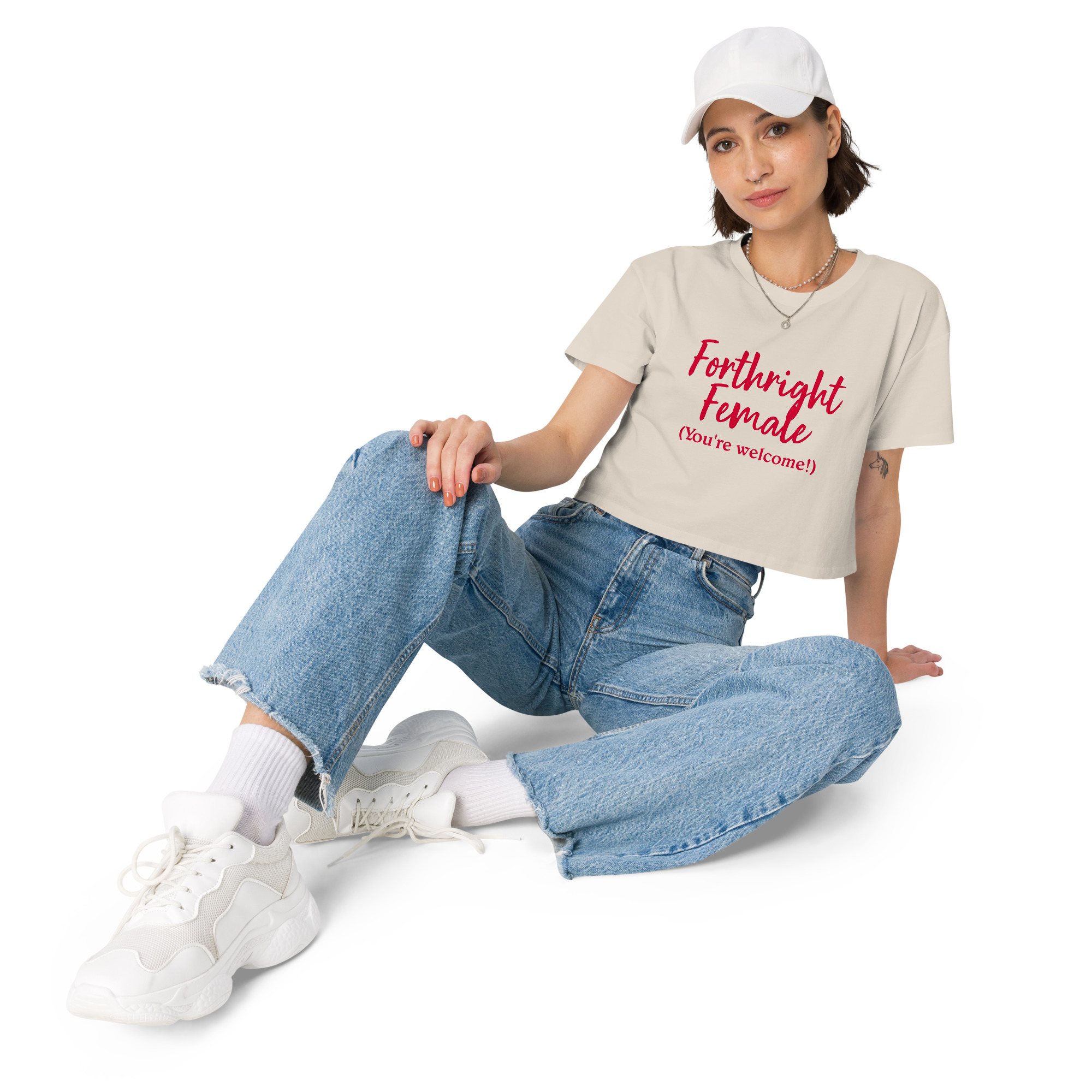 Forthright Female womens-crop-top-bone-front-688d1f588e241