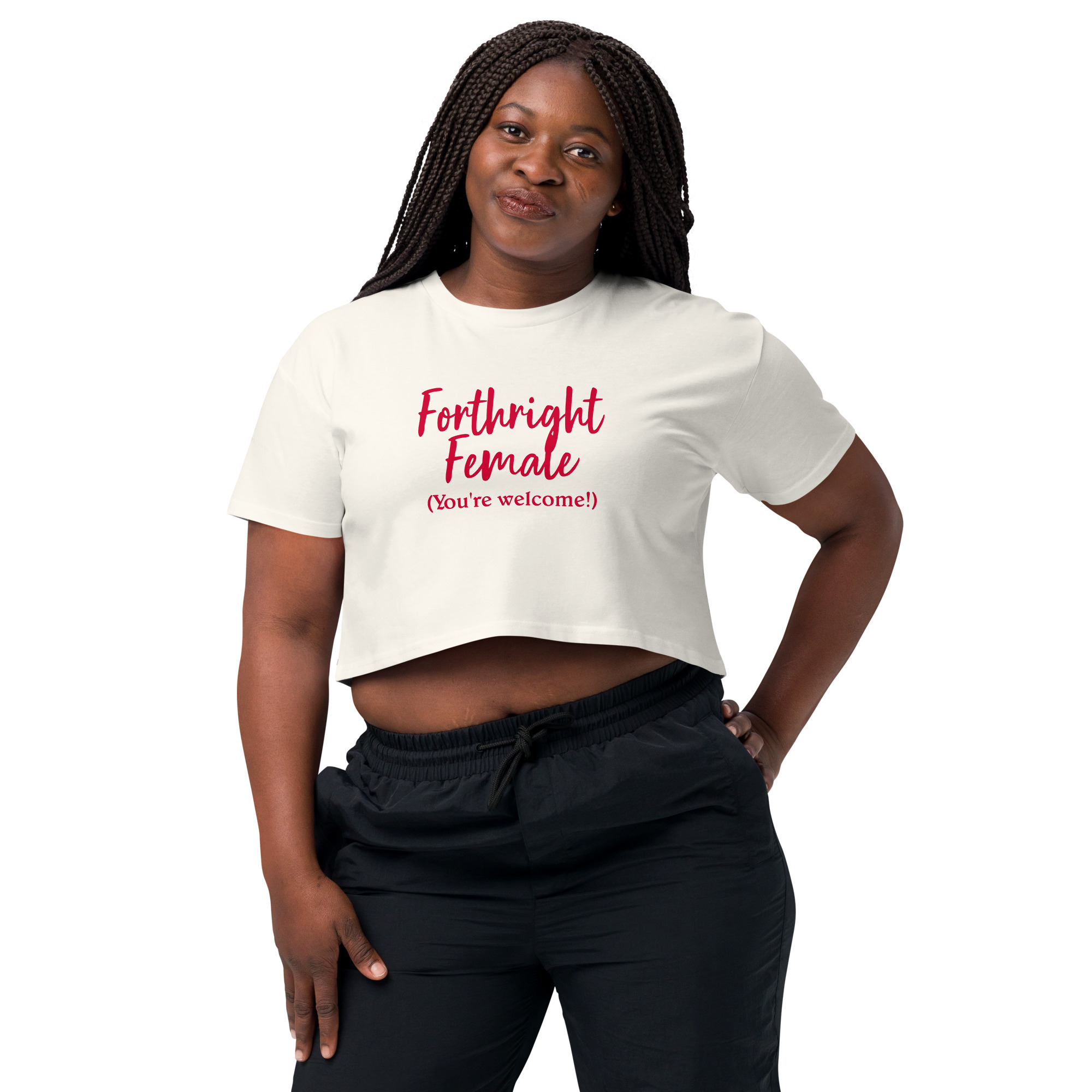 Forthright Female womens-crop-top-ecru-front-688d1f589143b
