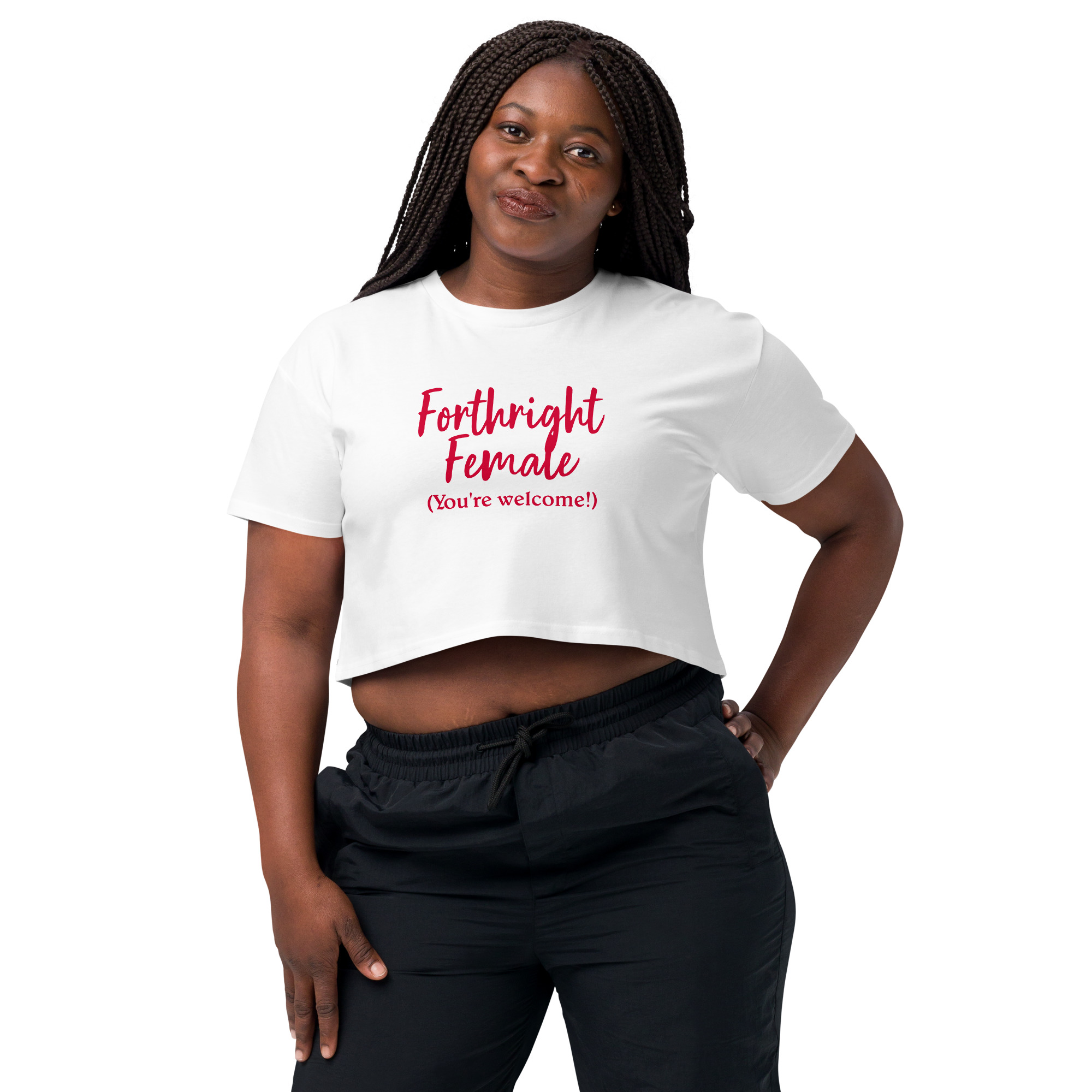 Forthright Female womens-crop-top-white-front-688d1f5894dda
