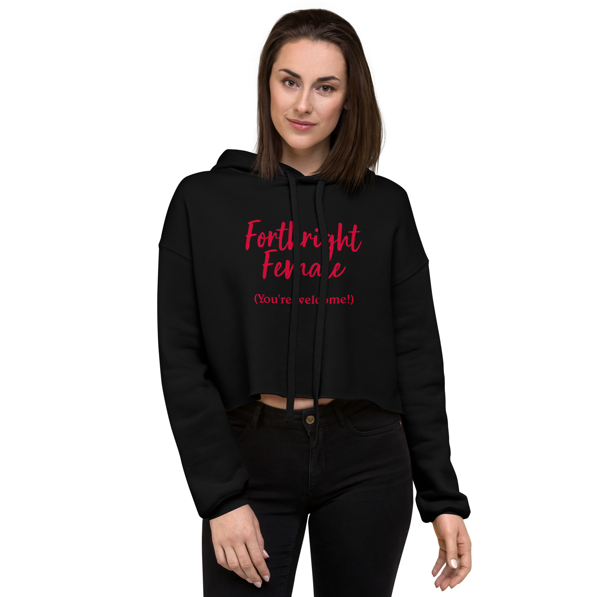 Forthright Female womens-cropped-hoodie-black-front-688d1d3c6af7b