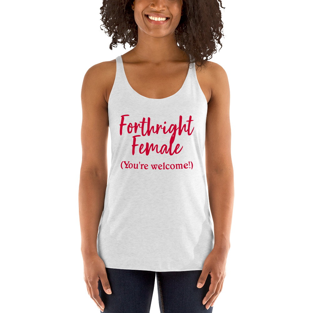 Forthright Female womens-racerback-tank-top-heather-white-front-688d26ae60e32