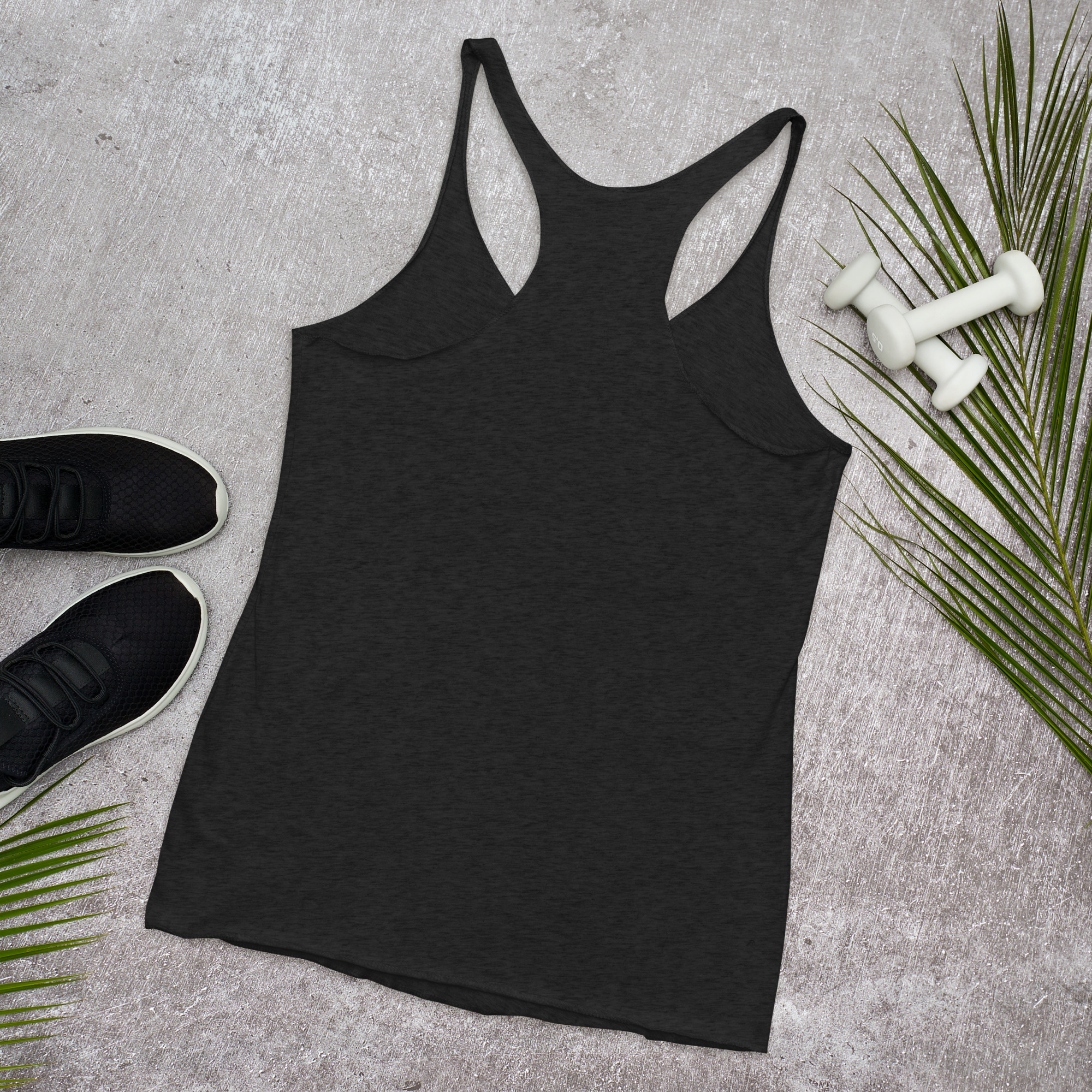 Forthright Female womens-racerback-tank-top-vintage-black-back-688d26ae6072a