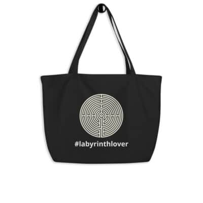 Labyrinth Chartres labyrinth #labyrinthlover Large organic tote bag