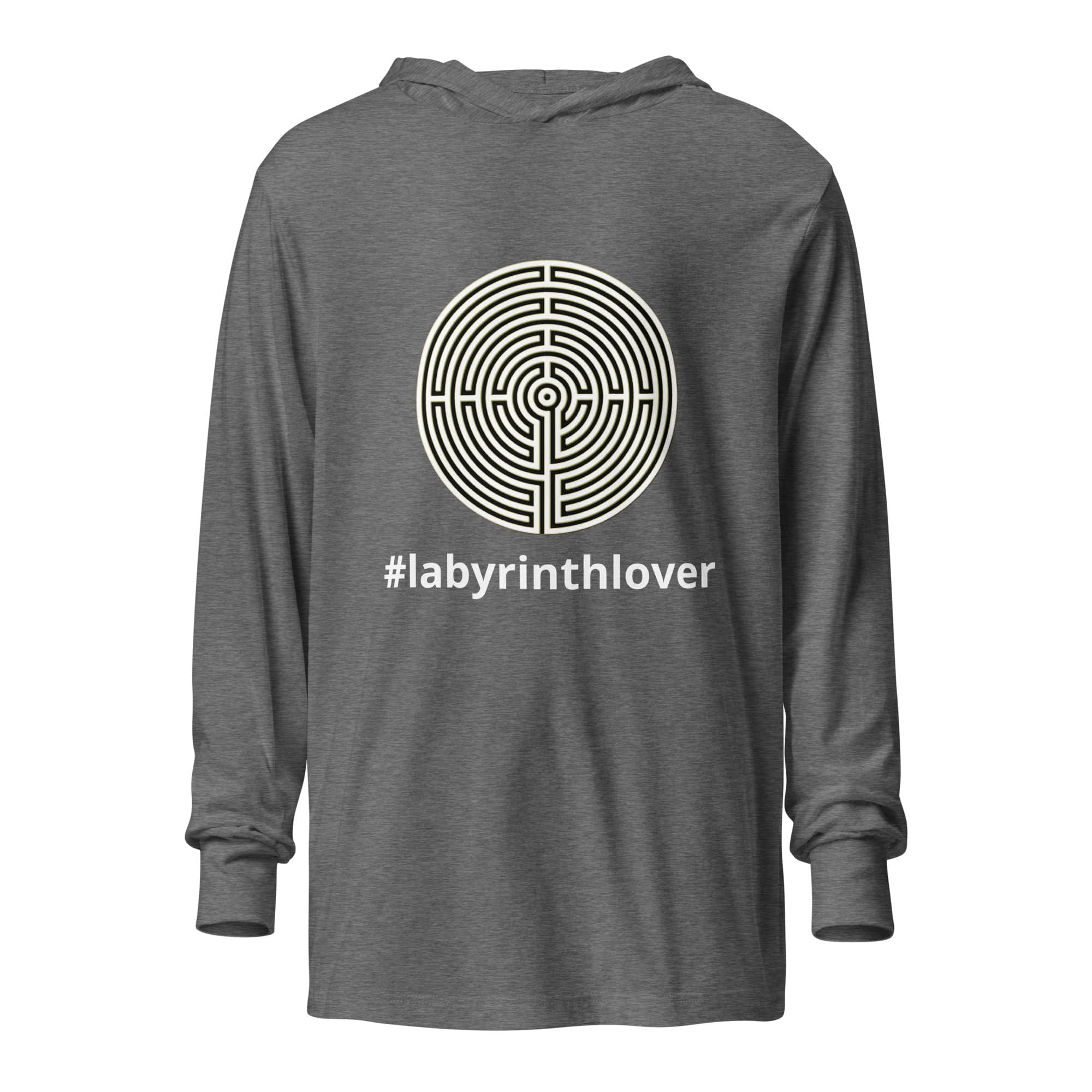 Labyrinth Chartres labyrinth #labyrinthlover Hooded long-sleeve tee
