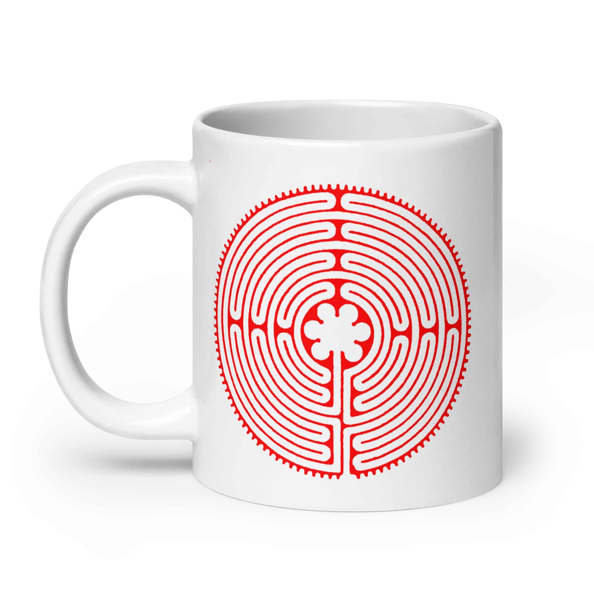 Labyrinth Chartres labyrinth White glossy mug